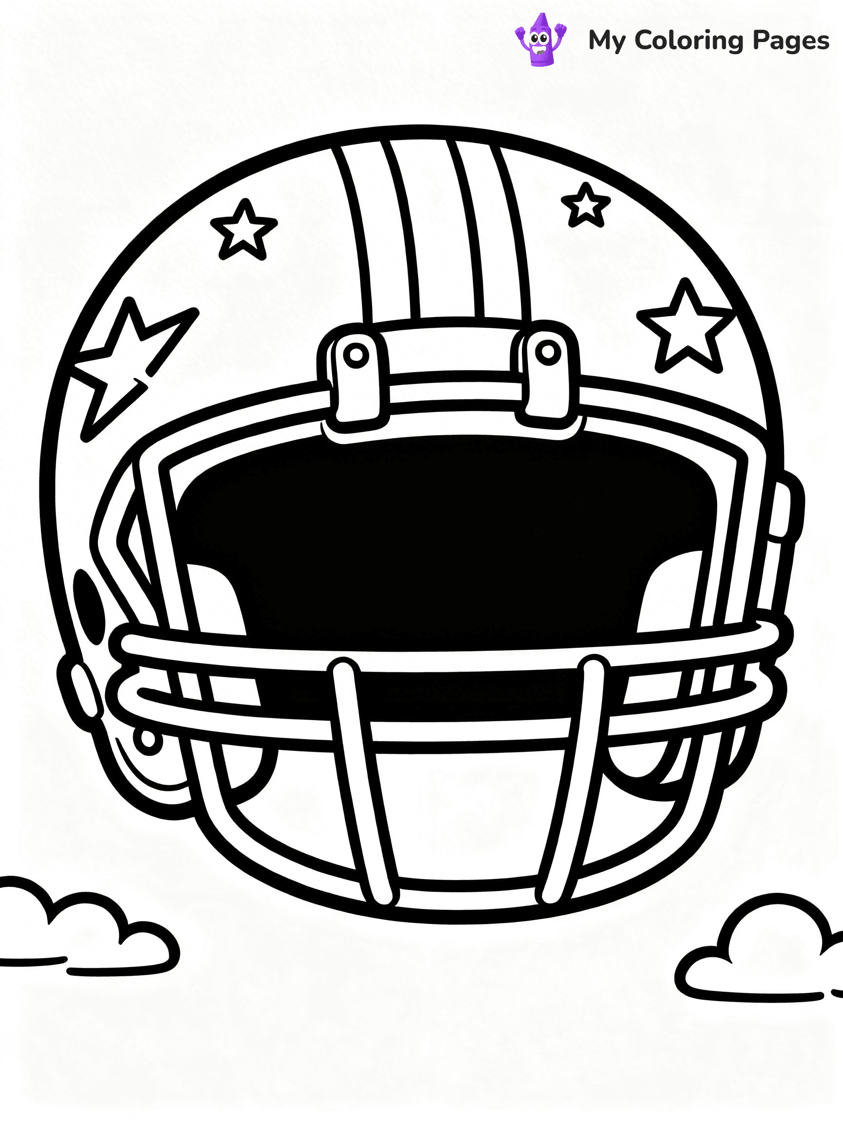 Football Helmet Coloring Pages - 4