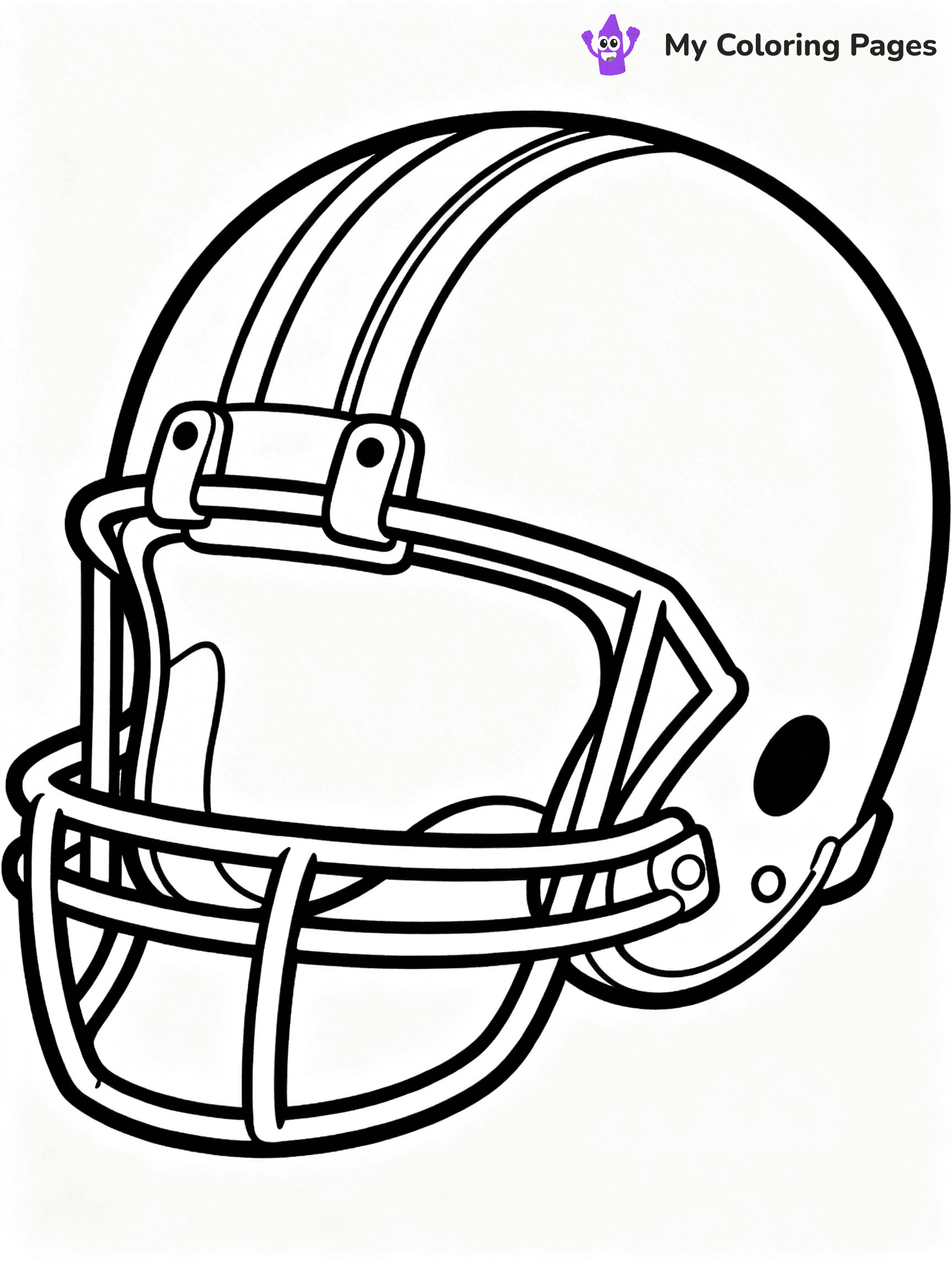 Football Helmet Coloring Pages - 3