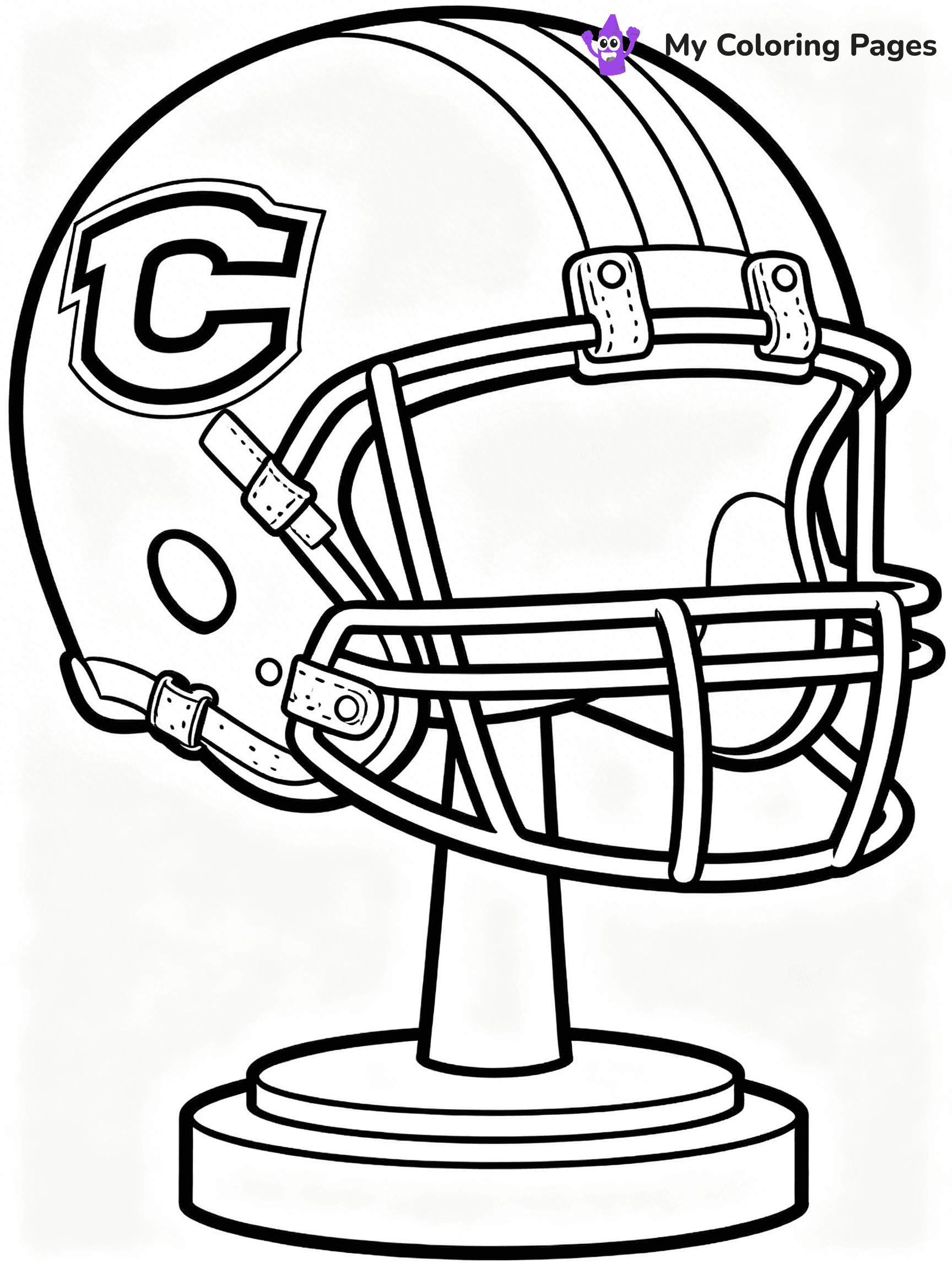 Football Helmet Coloring Pages - 2