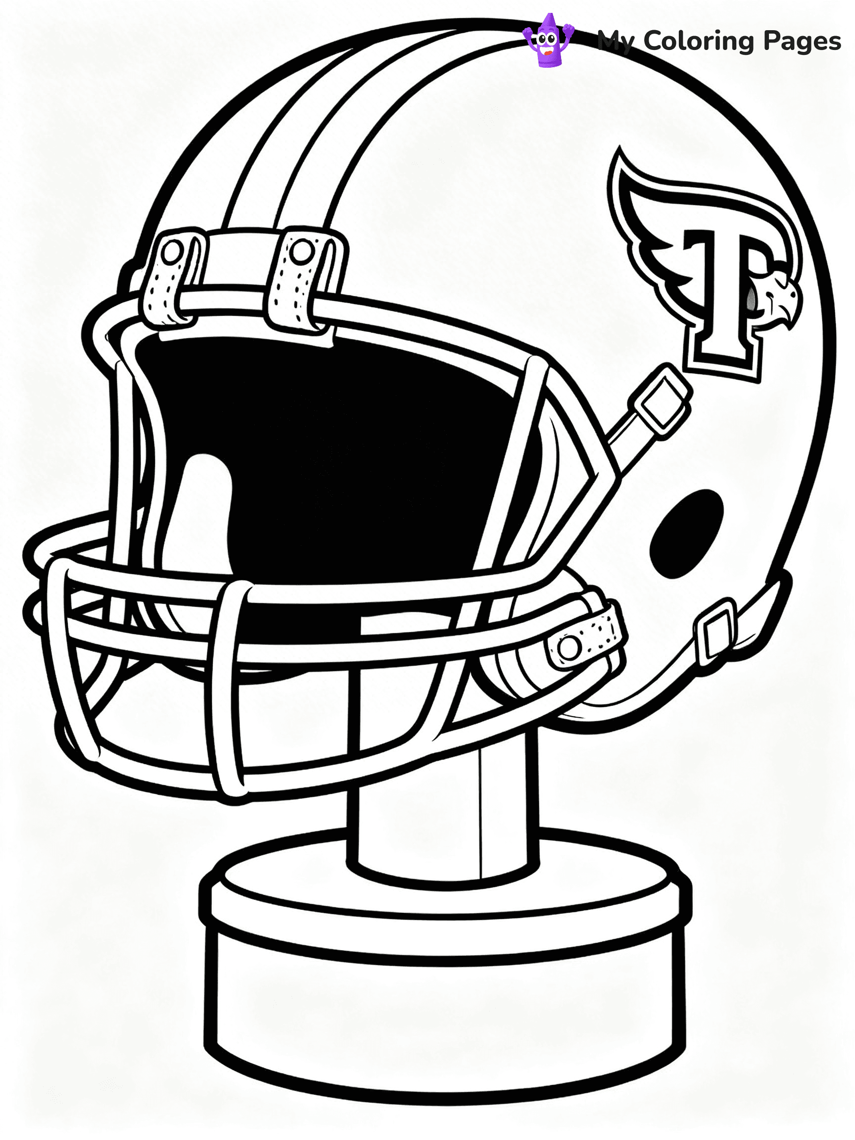 Football Helmet Coloring Pages - 1