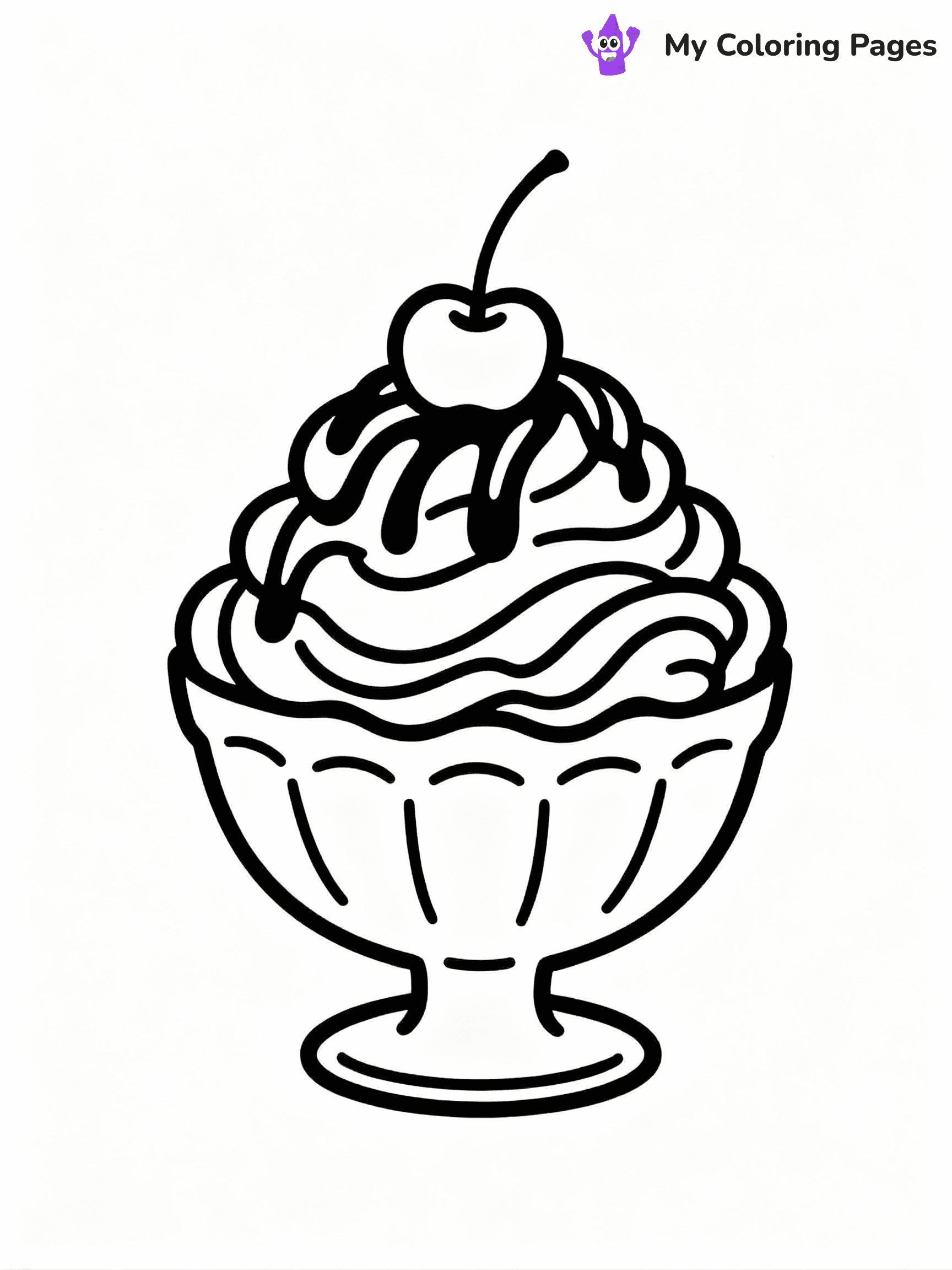 ⚠️ CRITICAL REQUIREMENT - ABSOLUTE BLACK AND WHITE ONLY ⚠️
This MUST be a BLACK AND WHITE line drawing ONLY. NO COLORS whatsoever.
- ONLY pure black lines (#000000) on pure white background (#FFFFFF)
- ABSOLUTELY NO colors, NO shading, NO gradients, NO grayscale
- If there are ANY colors in the output, the image is REJECTED
- This is a COLORING PAGE - meant to be COLORED IN by children
- The output must be UNCOLORED line art ready for coloring
⚠️ SUBJECT TO DRAW: Sundae in a glass bowl, topped with cherries, chocolate drizzle, detailed whipped cream swirls
(REMEMBER: Output must be BLACK AND WHITE line art only, NOT colored!)
# COLORING PAGE: BLACK OUTLINES ONLY - WHITE BACKGROUND MANDATORY
Create a **coloring book page** using EXACTLY two values: black lines, white space.
## NON-NEGOTIABLE BINARY RULES
- **ONLY #000000 (black) and #FFFFFF (white)** - NO other values exist
- **EVERY PIXEL = BLACK OR WHITE** - no gray/shading/antialiasing
- **WHITE BACKGROUND MANDATORY** - entire canvas stays white
- **ALL SHAPES HOLLOW** - everything is empty outlines waiting to be colored
- **FORBIDDEN:** fills, shading, gradients, patterns, textures, colors
- **NO SOLID REGIONS** - if it's not a thin line, it's wrong
## Universal Line Standards
- Black outlines ONLY - thin, uniform weight
- Every shape completely empty inside
- Closed contours suitable for coloring
- Simple flat illustration - zero depth/3D/realism
- **Style:** Whimsical Doodle Art Alley - rounded, friendly outlines (unless specified)
## Everything = Outline Only
- Characters/animals: hollow shapes
- Objects/clothing: empty contours
- Backgrounds/scenery: line work only
- Natural elements: outlined forms
- Dark/night areas: don't exist (use outlined symbols)
- Textures/patterns: convert to simple lines
## The Test
Can a child color EVERY white space with crayons? If any area is pre-filled/shaded/gray or colored in, it FAILS. Every shape must be waiting to receive color.
**FINAL OUTPUT**: Binary coloring page. Black lines define shapes. White spaces ready for coloring. Nothing else exists. No exceptions. Print-ready.
⚠️ FINAL REMINDER: Draw the subject "Sundae in a glass bowl, topped with cherries, chocolate drizzle, detailed whipped cream swirls" as BLACK AND WHITE line art. Zero colors in output.