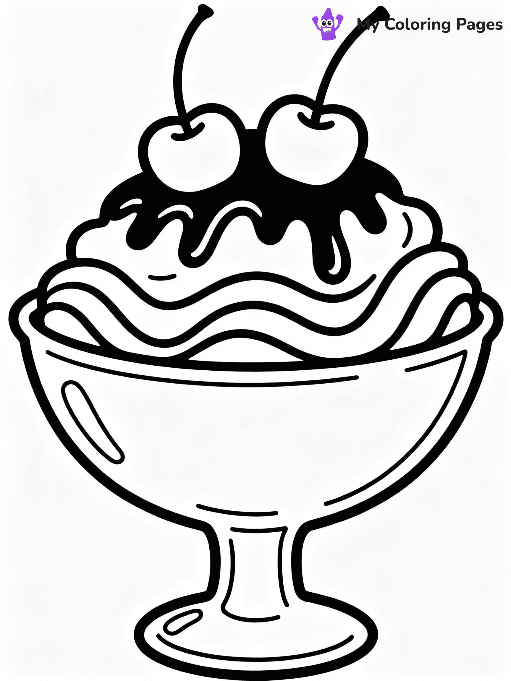 ⚠️ CRITICAL REQUIREMENT - ABSOLUTE BLACK AND WHITE ONLY ⚠️
This MUST be a BLACK AND WHITE line drawing ONLY. NO COLORS whatsoever.
- ONLY pure black lines (#000000) on pure white background (#FFFFFF)
- ABSOLUTELY NO colors, NO shading, NO gradients, NO grayscale
- If there are ANY colors in the output, the image is REJECTED
- This is a COLORING PAGE - meant to be COLORED IN by children
- The output must be UNCOLORED line art ready for coloring
⚠️ SUBJECT TO DRAW: Sundae in a glass bowl, topped with cherries, chocolate drizzle, detailed whipped cream swirls
(REMEMBER: Output must be BLACK AND WHITE line art only, NOT colored!)
# COLORING PAGE: BLACK OUTLINES ONLY - WHITE BACKGROUND MANDATORY
Create a **coloring book page** using EXACTLY two values: black lines, white space.
## NON-NEGOTIABLE BINARY RULES
- **ONLY #000000 (black) and #FFFFFF (white)** - NO other values exist
- **EVERY PIXEL = BLACK OR WHITE** - no gray/shading/antialiasing
- **WHITE BACKGROUND MANDATORY** - entire canvas stays white
- **ALL SHAPES HOLLOW** - everything is empty outlines waiting to be colored
- **FORBIDDEN:** fills, shading, gradients, patterns, textures, colors
- **NO SOLID REGIONS** - if it's not a thin line, it's wrong
## Universal Line Standards
- Black outlines ONLY - thin, uniform weight
- Every shape completely empty inside
- Closed contours suitable for coloring
- Simple flat illustration - zero depth/3D/realism
- **Style:** Whimsical Doodle Art Alley - rounded, friendly outlines (unless specified)
## Everything = Outline Only
- Characters/animals: hollow shapes
- Objects/clothing: empty contours
- Backgrounds/scenery: line work only
- Natural elements: outlined forms
- Dark/night areas: don't exist (use outlined symbols)
- Textures/patterns: convert to simple lines
## The Test
Can a child color EVERY white space with crayons? If any area is pre-filled/shaded/gray or colored in, it FAILS. Every shape must be waiting to receive color.
**FINAL OUTPUT**: Binary coloring page. Black lines define shapes. White spaces ready for coloring. Nothing else exists. No exceptions. Print-ready.
⚠️ FINAL REMINDER: Draw the subject "Sundae in a glass bowl, topped with cherries, chocolate drizzle, detailed whipped cream swirls" as BLACK AND WHITE line art. Zero colors in output.