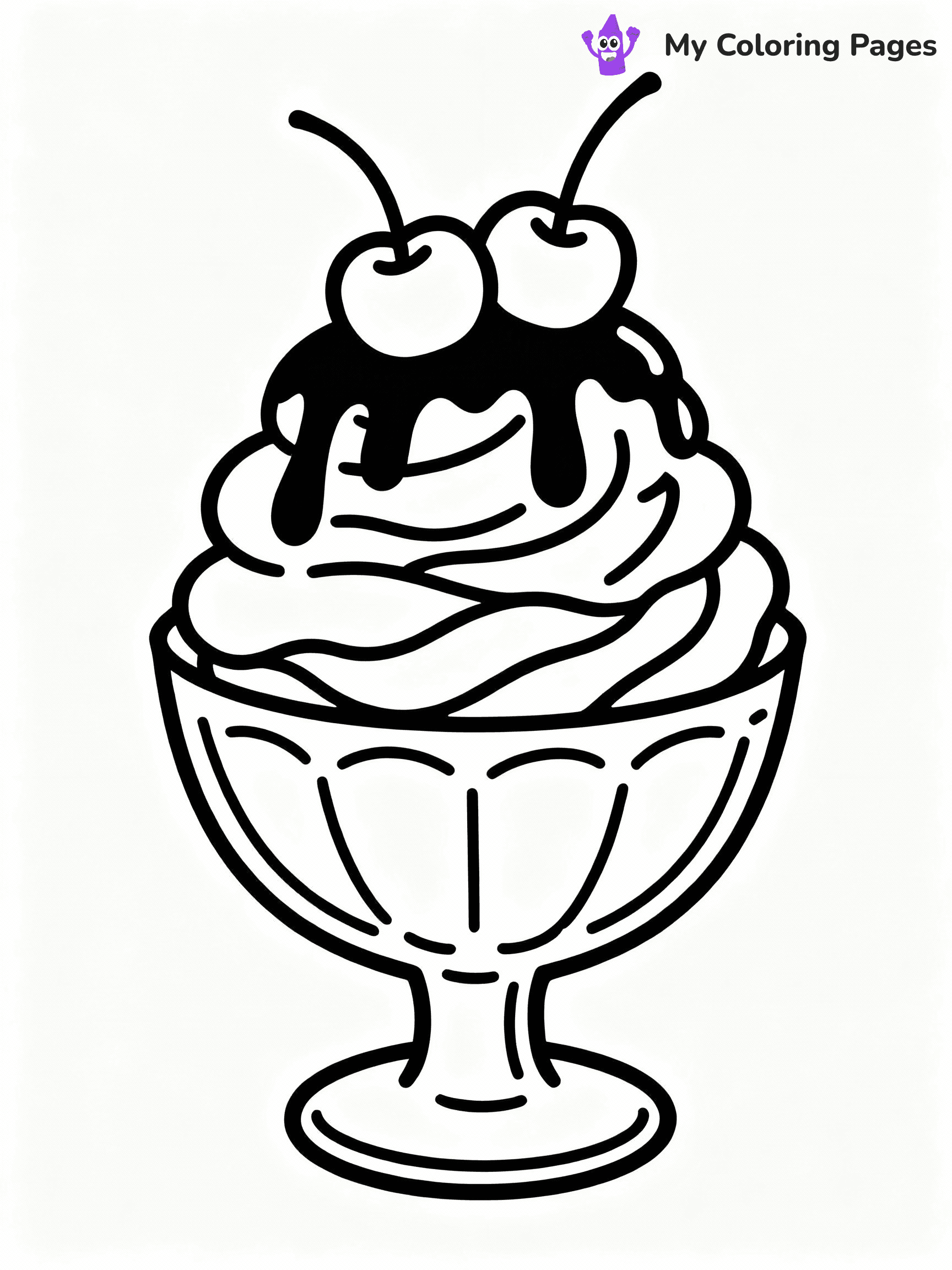 ⚠️ CRITICAL REQUIREMENT - ABSOLUTE BLACK AND WHITE ONLY ⚠️
This MUST be a BLACK AND WHITE line drawing ONLY. NO COLORS whatsoever.
- ONLY pure black lines (#000000) on pure white background (#FFFFFF)
- ABSOLUTELY NO colors, NO shading, NO gradients, NO grayscale
- If there are ANY colors in the output, the image is REJECTED
- This is a COLORING PAGE - meant to be COLORED IN by children
- The output must be UNCOLORED line art ready for coloring
⚠️ SUBJECT TO DRAW: Sundae in a glass bowl, topped with cherries, chocolate drizzle, detailed whipped cream swirls
(REMEMBER: Output must be BLACK AND WHITE line art only, NOT colored!)
# COLORING PAGE: BLACK OUTLINES ONLY - WHITE BACKGROUND MANDATORY
Create a **coloring book page** using EXACTLY two values: black lines, white space.
## NON-NEGOTIABLE BINARY RULES
- **ONLY #000000 (black) and #FFFFFF (white)** - NO other values exist
- **EVERY PIXEL = BLACK OR WHITE** - no gray/shading/antialiasing
- **WHITE BACKGROUND MANDATORY** - entire canvas stays white
- **ALL SHAPES HOLLOW** - everything is empty outlines waiting to be colored
- **FORBIDDEN:** fills, shading, gradients, patterns, textures, colors
- **NO SOLID REGIONS** - if it's not a thin line, it's wrong
## Universal Line Standards
- Black outlines ONLY - thin, uniform weight
- Every shape completely empty inside
- Closed contours suitable for coloring
- Simple flat illustration - zero depth/3D/realism
- **Style:** Whimsical Doodle Art Alley - rounded, friendly outlines (unless specified)
## Everything = Outline Only
- Characters/animals: hollow shapes
- Objects/clothing: empty contours
- Backgrounds/scenery: line work only
- Natural elements: outlined forms
- Dark/night areas: don't exist (use outlined symbols)
- Textures/patterns: convert to simple lines
## The Test
Can a child color EVERY white space with crayons? If any area is pre-filled/shaded/gray or colored in, it FAILS. Every shape must be waiting to receive color.
**FINAL OUTPUT**: Binary coloring page. Black lines define shapes. White spaces ready for coloring. Nothing else exists. No exceptions. Print-ready.
⚠️ FINAL REMINDER: Draw the subject "Sundae in a glass bowl, topped with cherries, chocolate drizzle, detailed whipped cream swirls" as BLACK AND WHITE line art. Zero colors in output.