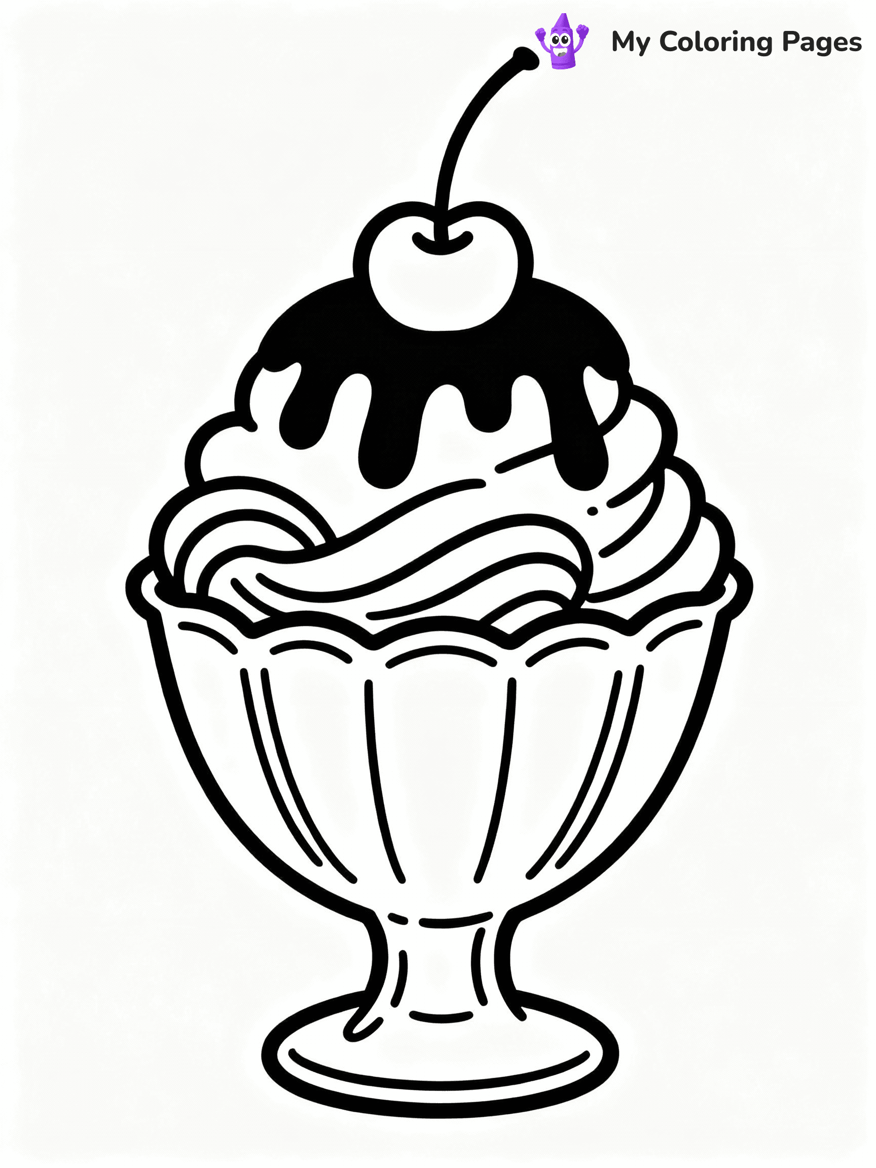 ⚠️ CRITICAL REQUIREMENT - ABSOLUTE BLACK AND WHITE ONLY ⚠️
This MUST be a BLACK AND WHITE line drawing ONLY. NO COLORS whatsoever.
- ONLY pure black lines (#000000) on pure white background (#FFFFFF)
- ABSOLUTELY NO colors, NO shading, NO gradients, NO grayscale
- If there are ANY colors in the output, the image is REJECTED
- This is a COLORING PAGE - meant to be COLORED IN by children
- The output must be UNCOLORED line art ready for coloring
⚠️ SUBJECT TO DRAW: Sundae in a glass bowl, topped with cherries, chocolate drizzle, detailed whipped cream swirls
(REMEMBER: Output must be BLACK AND WHITE line art only, NOT colored!)
# COLORING PAGE: BLACK OUTLINES ONLY - WHITE BACKGROUND MANDATORY
Create a **coloring book page** using EXACTLY two values: black lines, white space.
## NON-NEGOTIABLE BINARY RULES
- **ONLY #000000 (black) and #FFFFFF (white)** - NO other values exist
- **EVERY PIXEL = BLACK OR WHITE** - no gray/shading/antialiasing
- **WHITE BACKGROUND MANDATORY** - entire canvas stays white
- **ALL SHAPES HOLLOW** - everything is empty outlines waiting to be colored
- **FORBIDDEN:** fills, shading, gradients, patterns, textures, colors
- **NO SOLID REGIONS** - if it's not a thin line, it's wrong
## Universal Line Standards
- Black outlines ONLY - thin, uniform weight
- Every shape completely empty inside
- Closed contours suitable for coloring
- Simple flat illustration - zero depth/3D/realism
- **Style:** Whimsical Doodle Art Alley - rounded, friendly outlines (unless specified)
## Everything = Outline Only
- Characters/animals: hollow shapes
- Objects/clothing: empty contours
- Backgrounds/scenery: line work only
- Natural elements: outlined forms
- Dark/night areas: don't exist (use outlined symbols)
- Textures/patterns: convert to simple lines
## The Test
Can a child color EVERY white space with crayons? If any area is pre-filled/shaded/gray or colored in, it FAILS. Every shape must be waiting to receive color.
**FINAL OUTPUT**: Binary coloring page. Black lines define shapes. White spaces ready for coloring. Nothing else exists. No exceptions. Print-ready.
⚠️ FINAL REMINDER: Draw the subject "Sundae in a glass bowl, topped with cherries, chocolate drizzle, detailed whipped cream swirls" as BLACK AND WHITE line art. Zero colors in output.