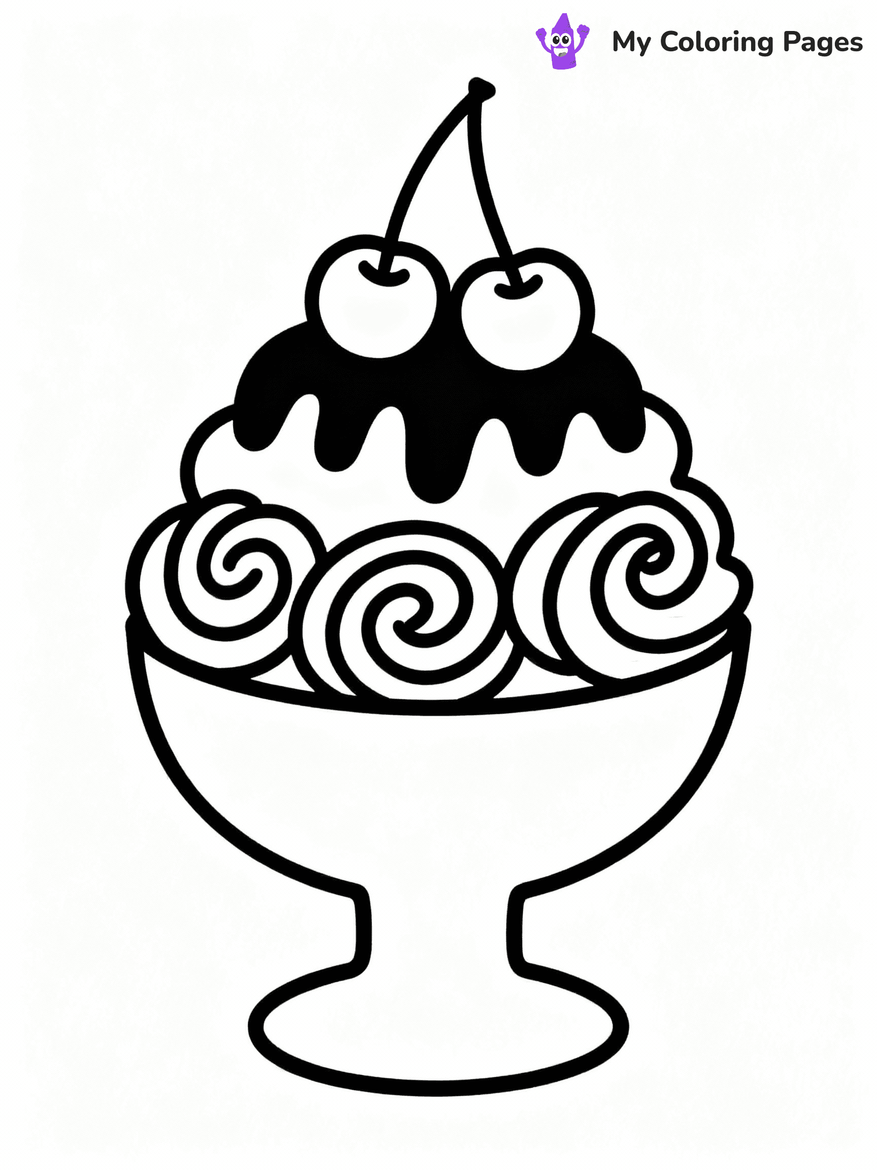 ⚠️ CRITICAL REQUIREMENT - ABSOLUTE BLACK AND WHITE ONLY ⚠️
This MUST be a BLACK AND WHITE line drawing ONLY. NO COLORS whatsoever.
- ONLY pure black lines (#000000) on pure white background (#FFFFFF)
- ABSOLUTELY NO colors, NO shading, NO gradients, NO grayscale
- If there are ANY colors in the output, the image is REJECTED
- This is a COLORING PAGE - meant to be COLORED IN by children
- The output must be UNCOLORED line art ready for coloring
⚠️ SUBJECT TO DRAW: Sundae in a glass bowl, topped with cherries, chocolate drizzle, detailed whipped cream swirls
(REMEMBER: Output must be BLACK AND WHITE line art only, NOT colored!)
# COLORING PAGE: BLACK OUTLINES ONLY - WHITE BACKGROUND MANDATORY
Create a **coloring book page** using EXACTLY two values: black lines, white space.
## NON-NEGOTIABLE BINARY RULES
- **ONLY #000000 (black) and #FFFFFF (white)** - NO other values exist
- **EVERY PIXEL = BLACK OR WHITE** - no gray/shading/antialiasing
- **WHITE BACKGROUND MANDATORY** - entire canvas stays white
- **ALL SHAPES HOLLOW** - everything is empty outlines waiting to be colored
- **FORBIDDEN:** fills, shading, gradients, patterns, textures, colors
- **NO SOLID REGIONS** - if it's not a thin line, it's wrong
## Universal Line Standards
- Black outlines ONLY - thin, uniform weight
- Every shape completely empty inside
- Closed contours suitable for coloring
- Simple flat illustration - zero depth/3D/realism
- **Style:** Whimsical Doodle Art Alley - rounded, friendly outlines (unless specified)
## Everything = Outline Only
- Characters/animals: hollow shapes
- Objects/clothing: empty contours
- Backgrounds/scenery: line work only
- Natural elements: outlined forms
- Dark/night areas: don't exist (use outlined symbols)
- Textures/patterns: convert to simple lines
## The Test
Can a child color EVERY white space with crayons? If any area is pre-filled/shaded/gray or colored in, it FAILS. Every shape must be waiting to receive color.
**FINAL OUTPUT**: Binary coloring page. Black lines define shapes. White spaces ready for coloring. Nothing else exists. No exceptions. Print-ready.
⚠️ FINAL REMINDER: Draw the subject "Sundae in a glass bowl, topped with cherries, chocolate drizzle, detailed whipped cream swirls" as BLACK AND WHITE line art. Zero colors in output.