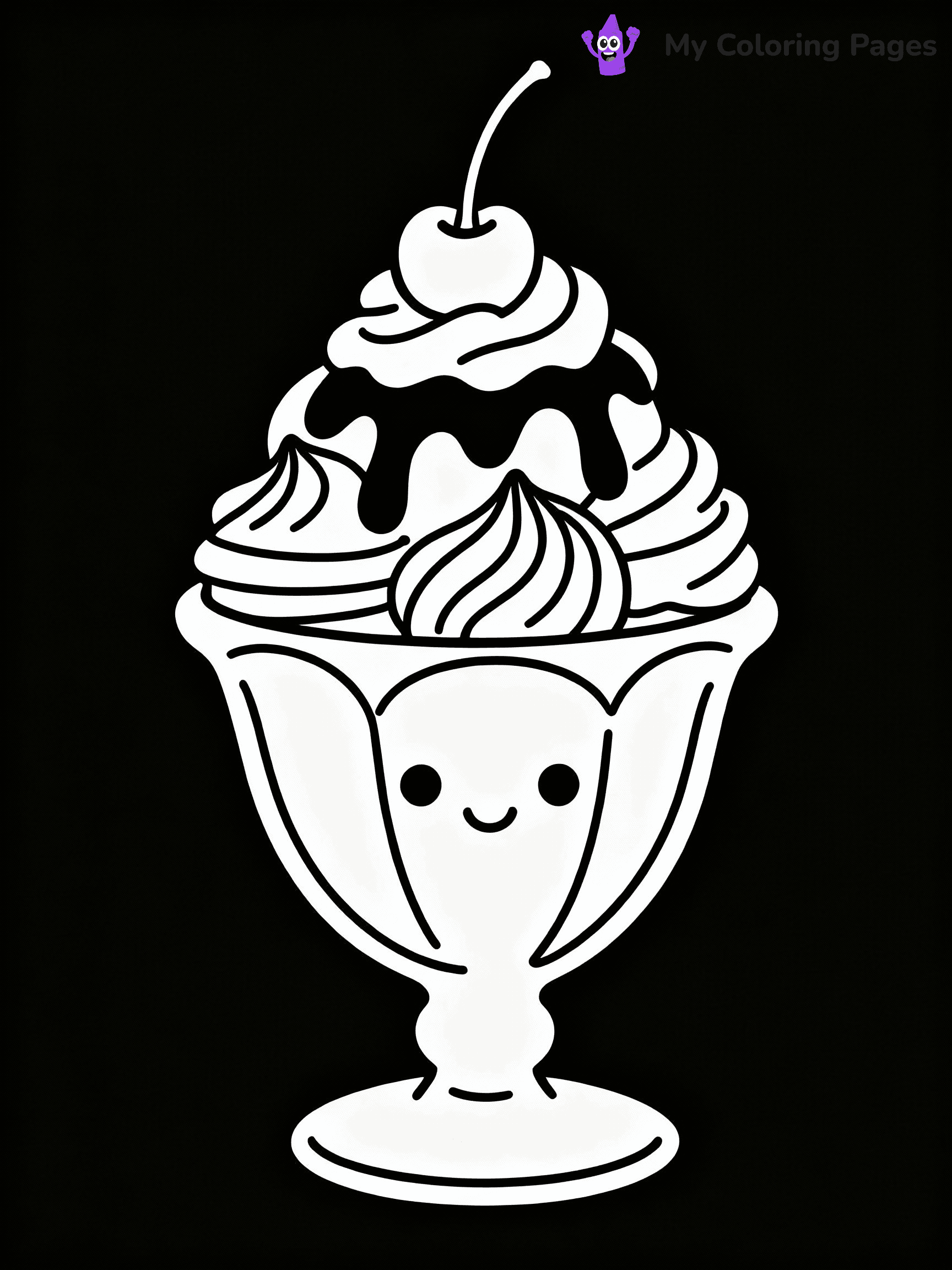 ⚠️ CRITICAL REQUIREMENT - ABSOLUTE BLACK AND WHITE ONLY ⚠️
This MUST be a BLACK AND WHITE line drawing ONLY. NO COLORS whatsoever.
- ONLY pure black lines (#000000) on pure white background (#FFFFFF)
- ABSOLUTELY NO colors, NO shading, NO gradients, NO grayscale
- If there are ANY colors in the output, the image is REJECTED
- This is a COLORING PAGE - meant to be COLORED IN by children
- The output must be UNCOLORED line art ready for coloring
⚠️ SUBJECT TO DRAW: Sundae in a glass bowl, topped with cherries, chocolate drizzle, detailed whipped cream swirls
(REMEMBER: Output must be BLACK AND WHITE line art only, NOT colored!)
# COLORING PAGE: BLACK OUTLINES ONLY - WHITE BACKGROUND MANDATORY
Create a **coloring book page** using EXACTLY two values: black lines, white space.
## NON-NEGOTIABLE BINARY RULES
- **ONLY #000000 (black) and #FFFFFF (white)** - NO other values exist
- **EVERY PIXEL = BLACK OR WHITE** - no gray/shading/antialiasing
- **WHITE BACKGROUND MANDATORY** - entire canvas stays white
- **ALL SHAPES HOLLOW** - everything is empty outlines waiting to be colored
- **FORBIDDEN:** fills, shading, gradients, patterns, textures, colors
- **NO SOLID REGIONS** - if it's not a thin line, it's wrong
## Universal Line Standards
- Black outlines ONLY - thin, uniform weight
- Every shape completely empty inside
- Closed contours suitable for coloring
- Simple flat illustration - zero depth/3D/realism
- **Style:** Whimsical Doodle Art Alley - rounded, friendly outlines (unless specified)
## Everything = Outline Only
- Characters/animals: hollow shapes
- Objects/clothing: empty contours
- Backgrounds/scenery: line work only
- Natural elements: outlined forms
- Dark/night areas: don't exist (use outlined symbols)
- Textures/patterns: convert to simple lines
## The Test
Can a child color EVERY white space with crayons? If any area is pre-filled/shaded/gray or colored in, it FAILS. Every shape must be waiting to receive color.
**FINAL OUTPUT**: Binary coloring page. Black lines define shapes. White spaces ready for coloring. Nothing else exists. No exceptions. Print-ready.
⚠️ FINAL REMINDER: Draw the subject "Sundae in a glass bowl, topped with cherries, chocolate drizzle, detailed whipped cream swirls" as BLACK AND WHITE line art. Zero colors in output.