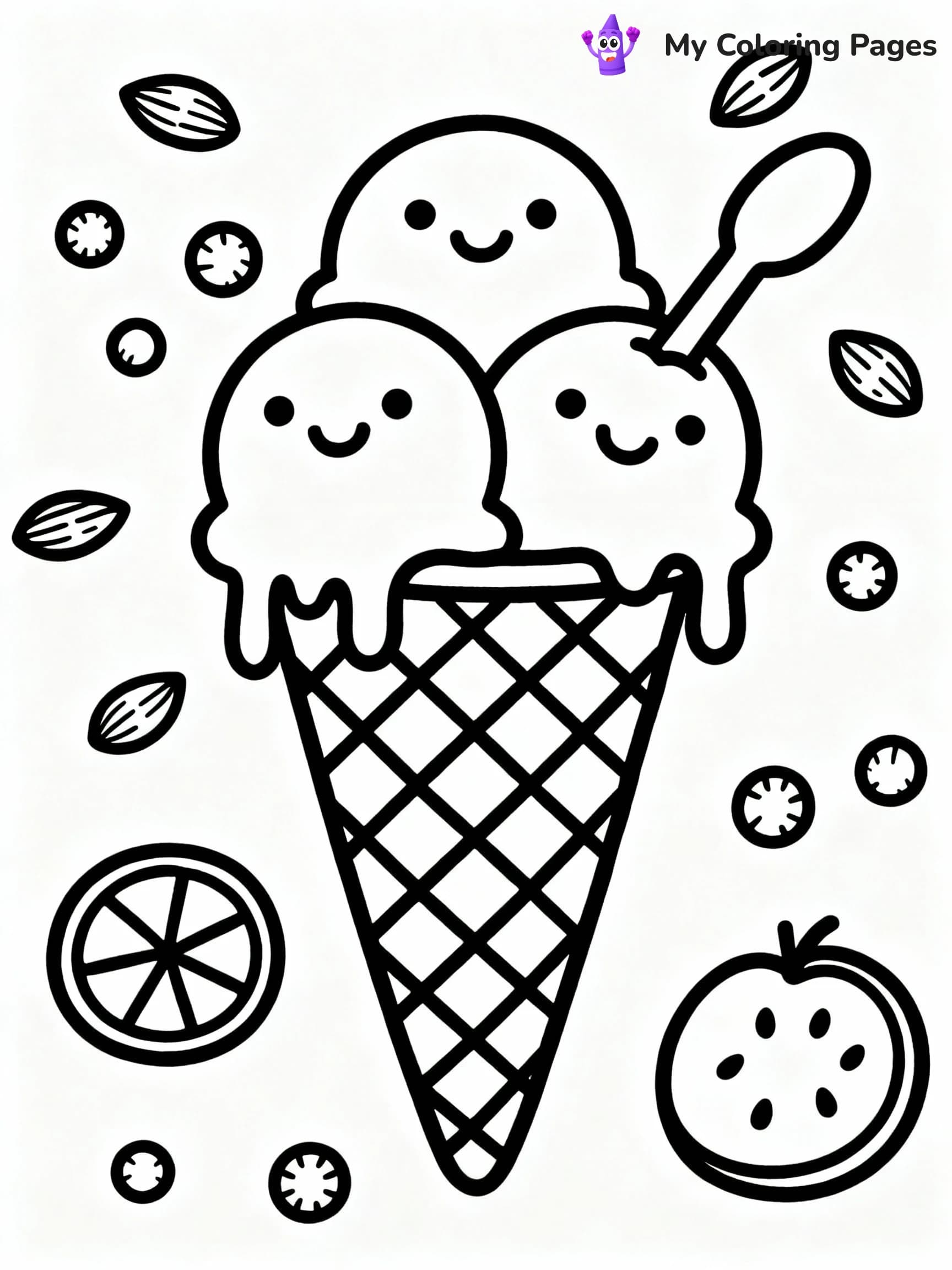 Ice Cream Coloring Pages - 12