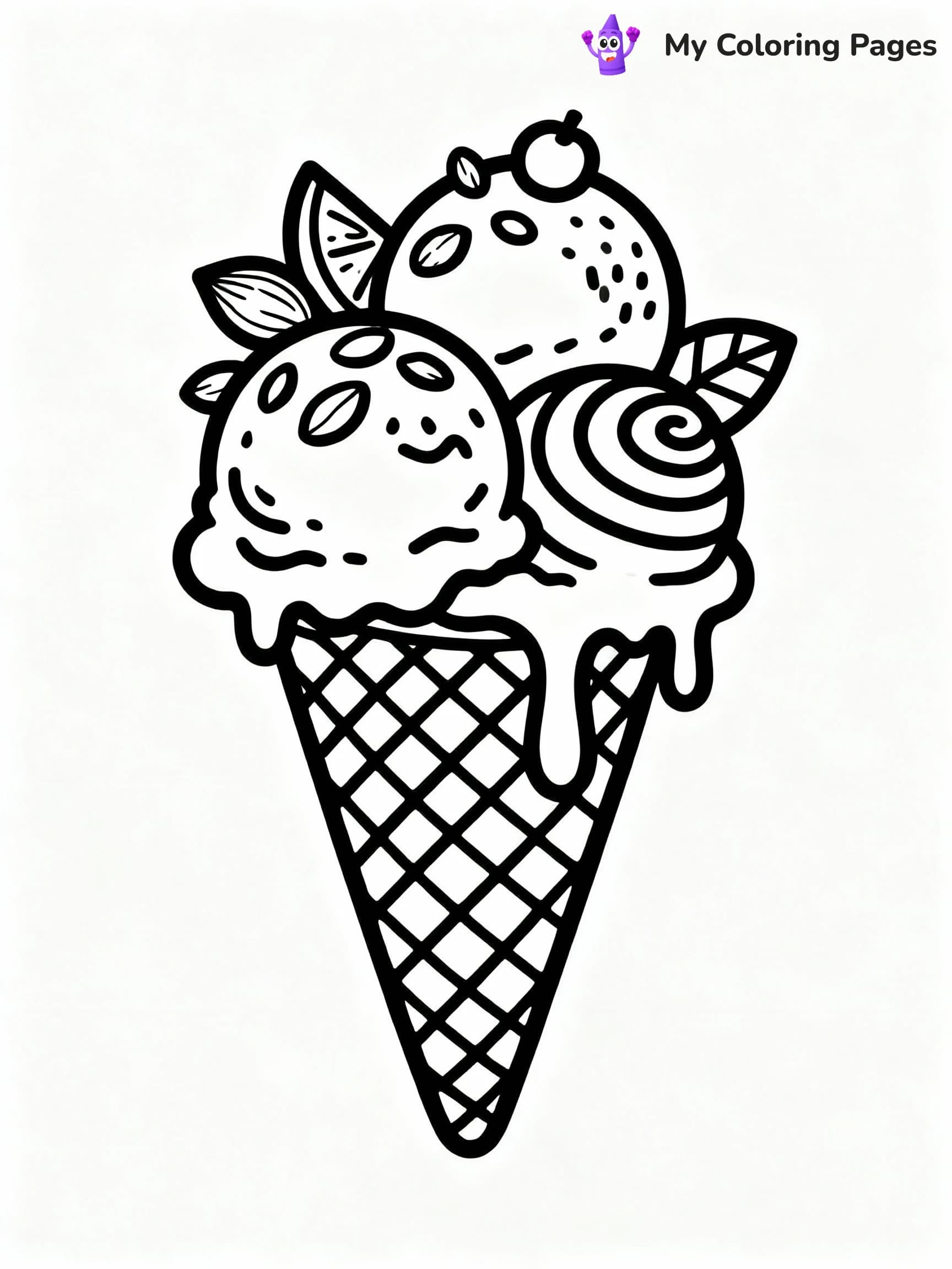 Ice Cream Coloring Pages - 1