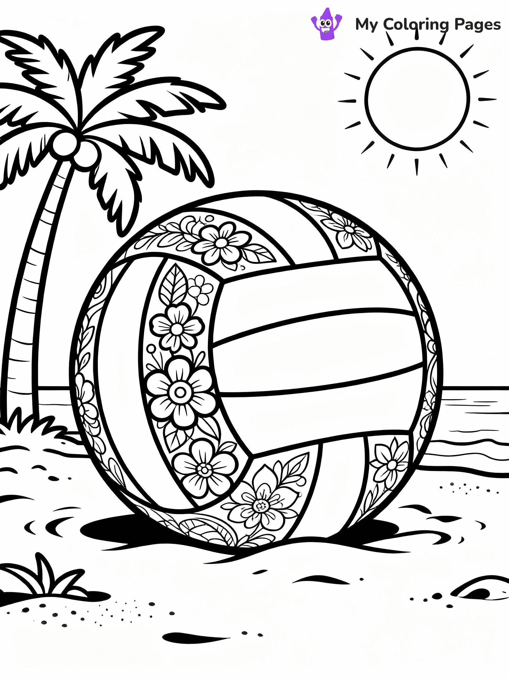 Volleyball Coloring Pages - 23