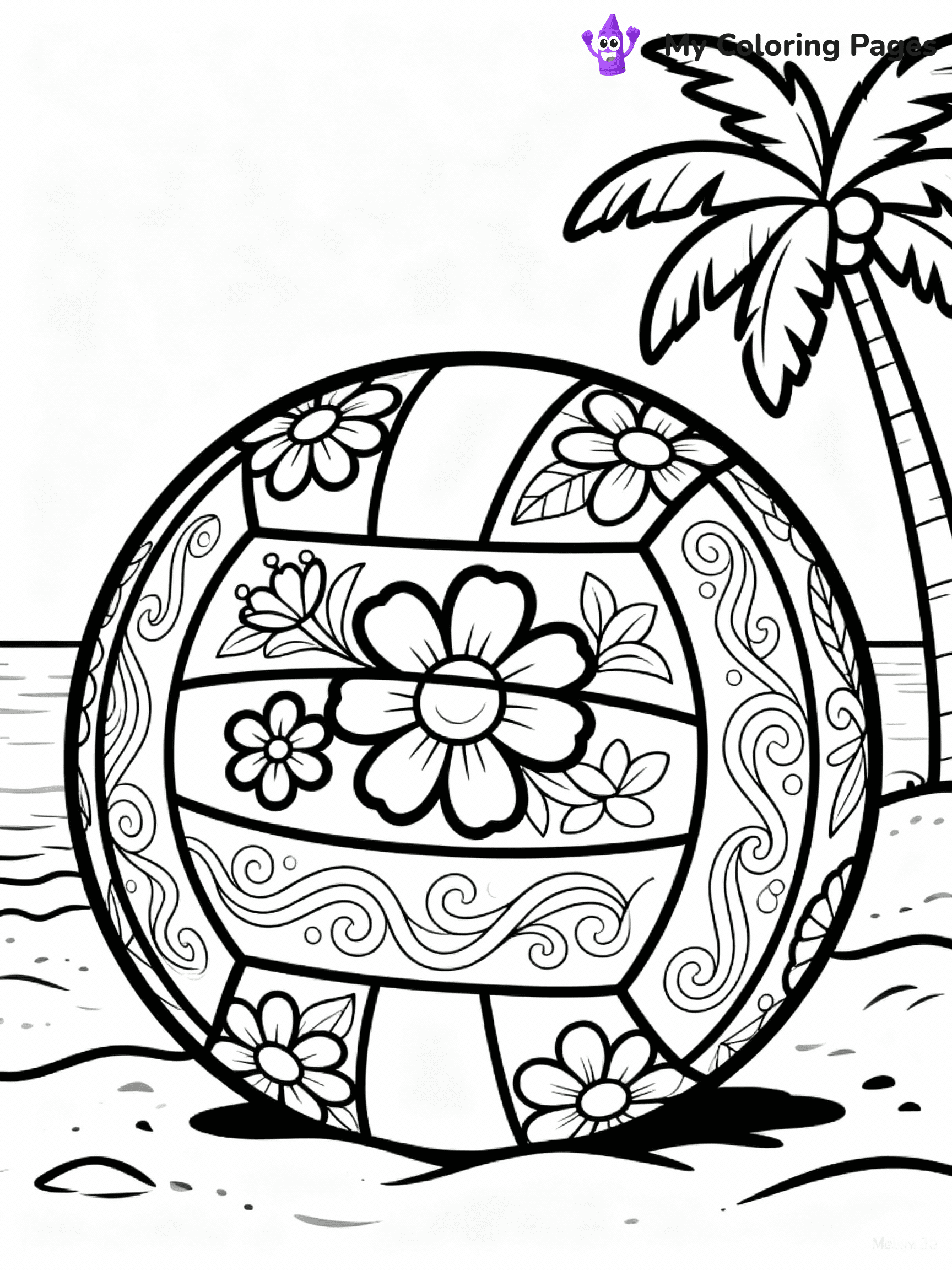 Volleyball Coloring Pages - 22
