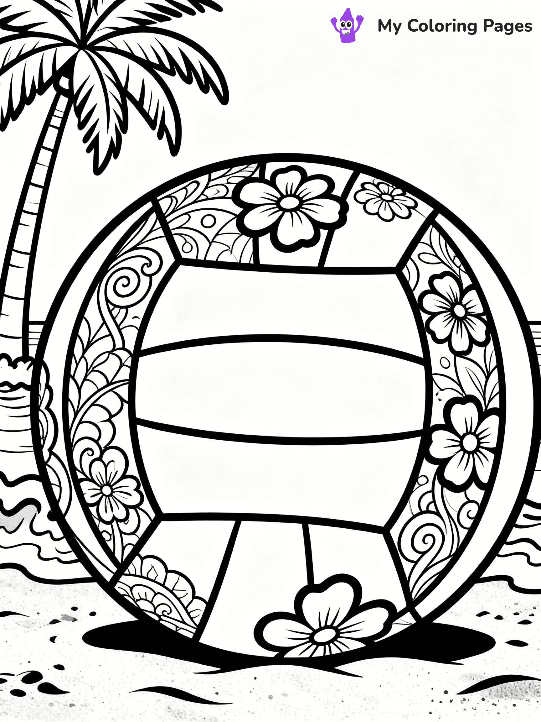 Volleyball Coloring Pages - 21