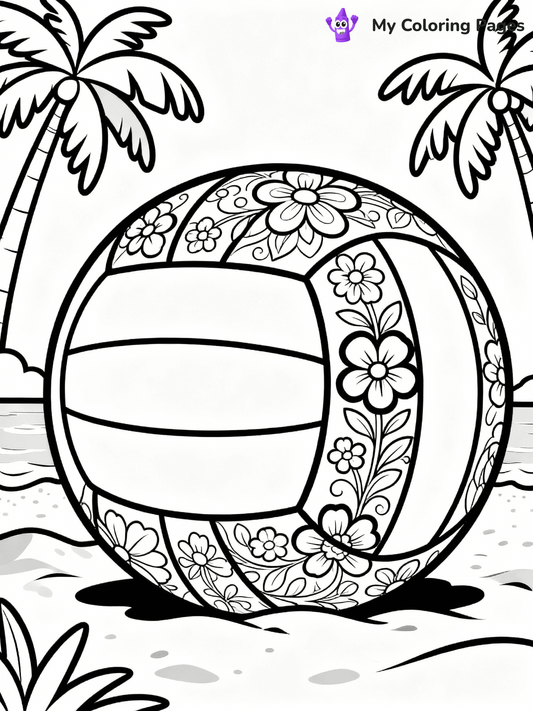 Volleyball Coloring Pages - 20