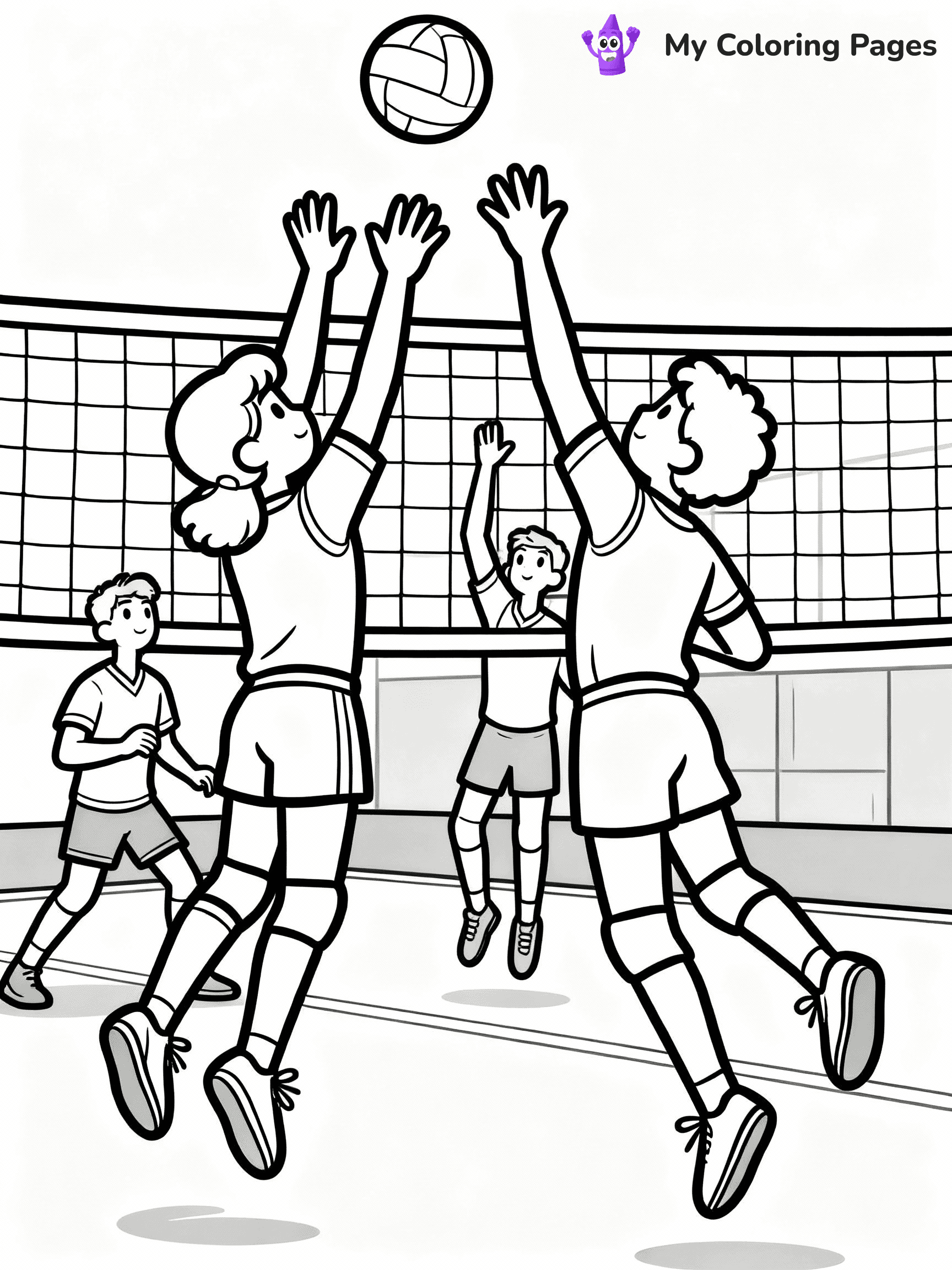 Volleyball Coloring Pages - 15