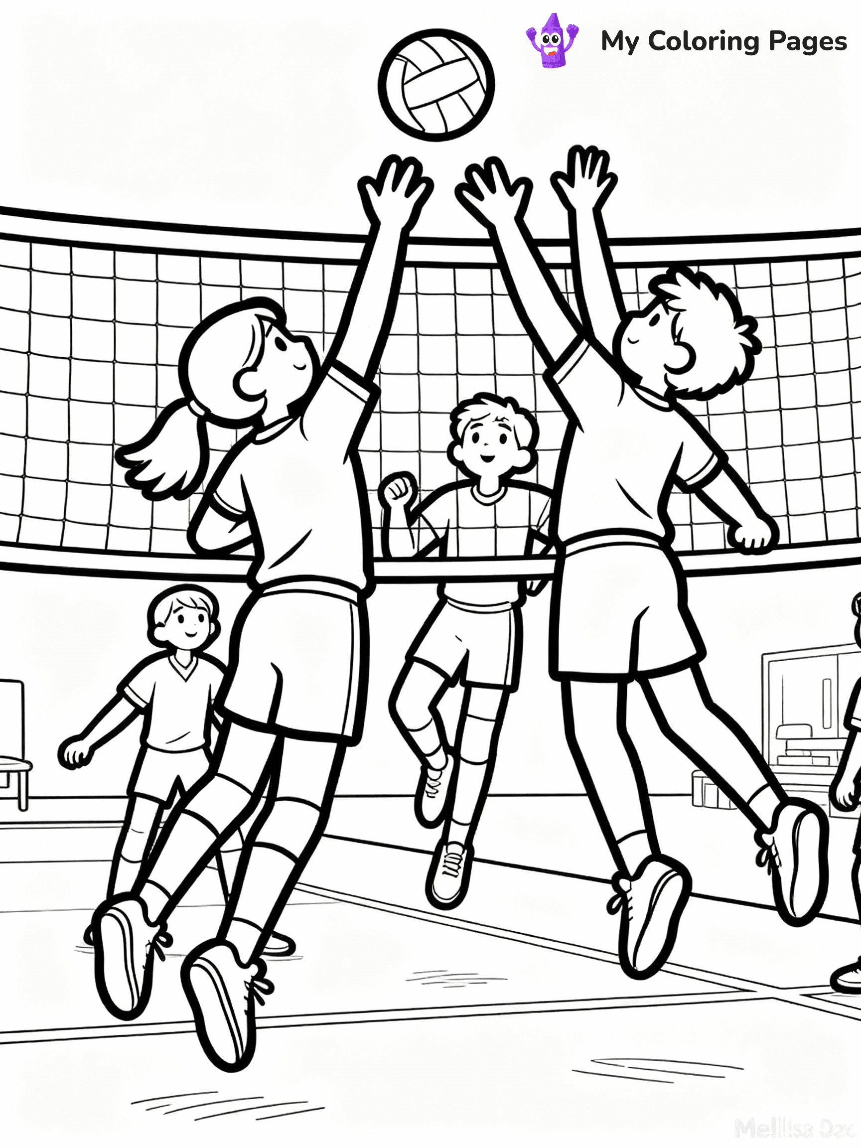 Volleyball Coloring Pages - 14