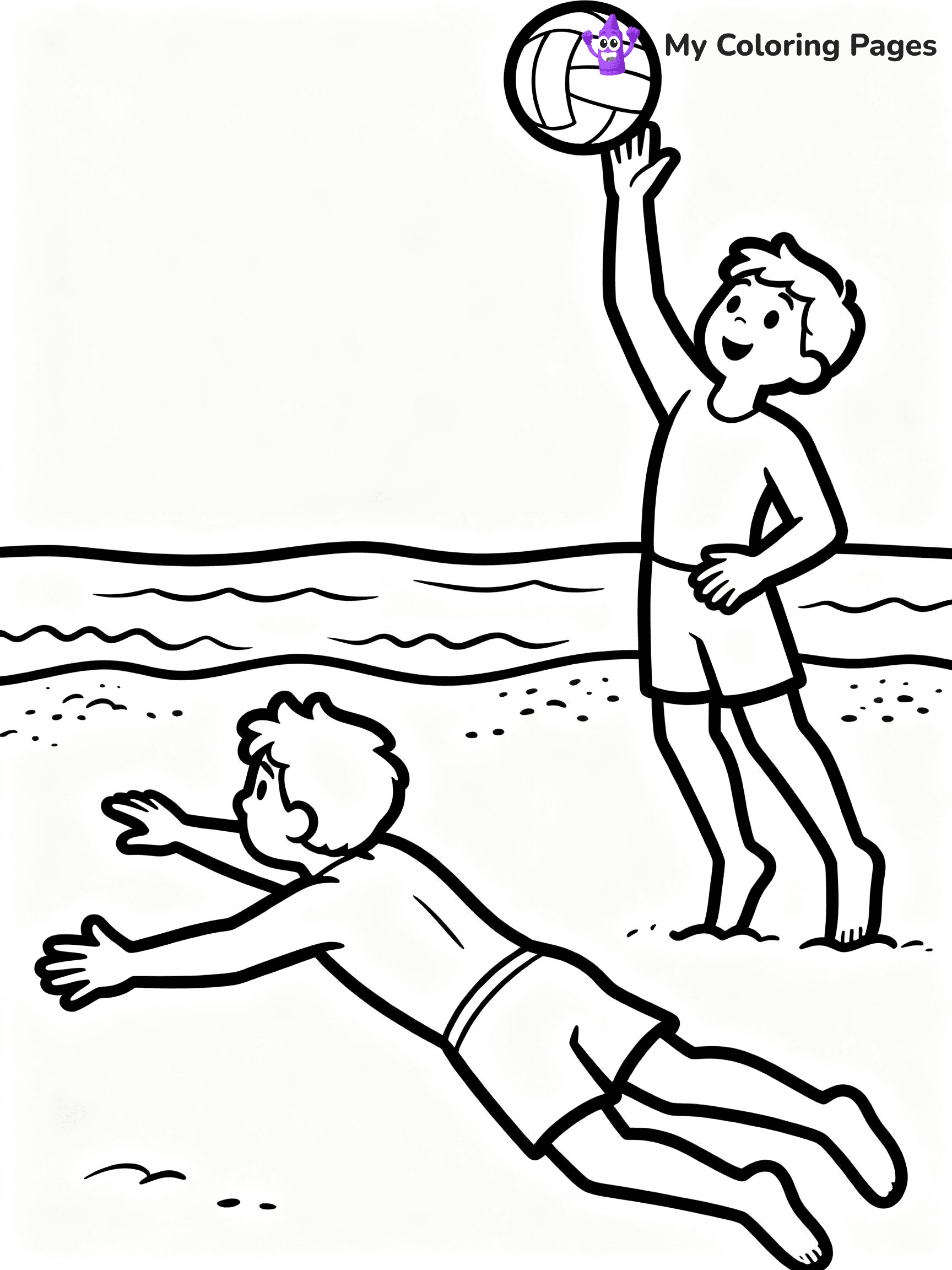 Volleyball Coloring Pages - 12