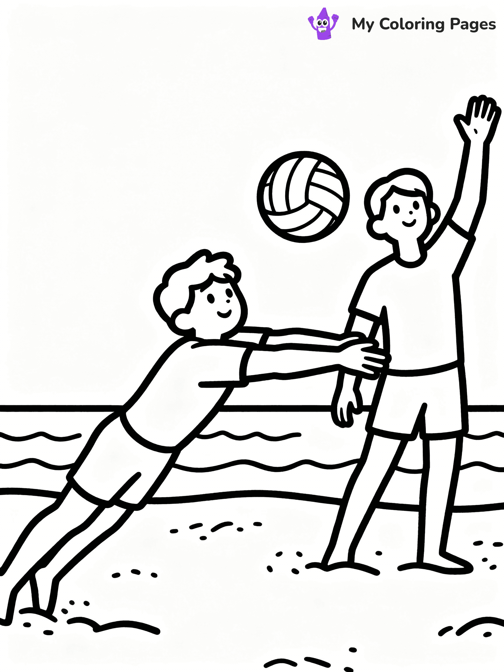 Volleyball Coloring Pages - 11
