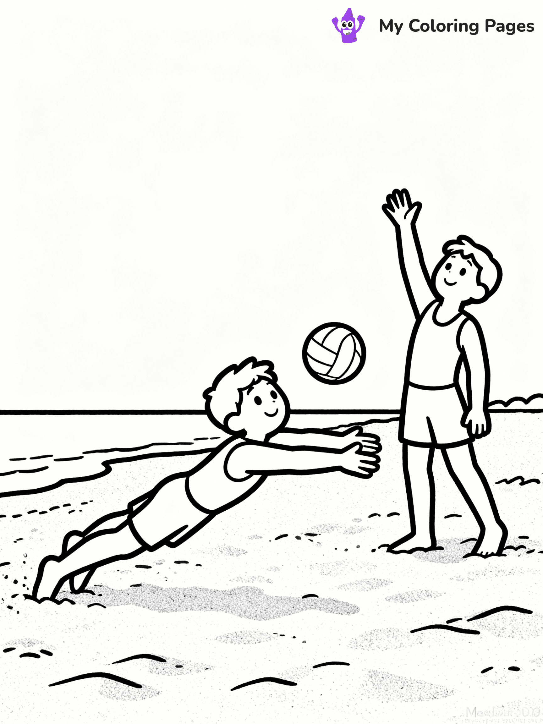 Volleyball Coloring Pages - 10
