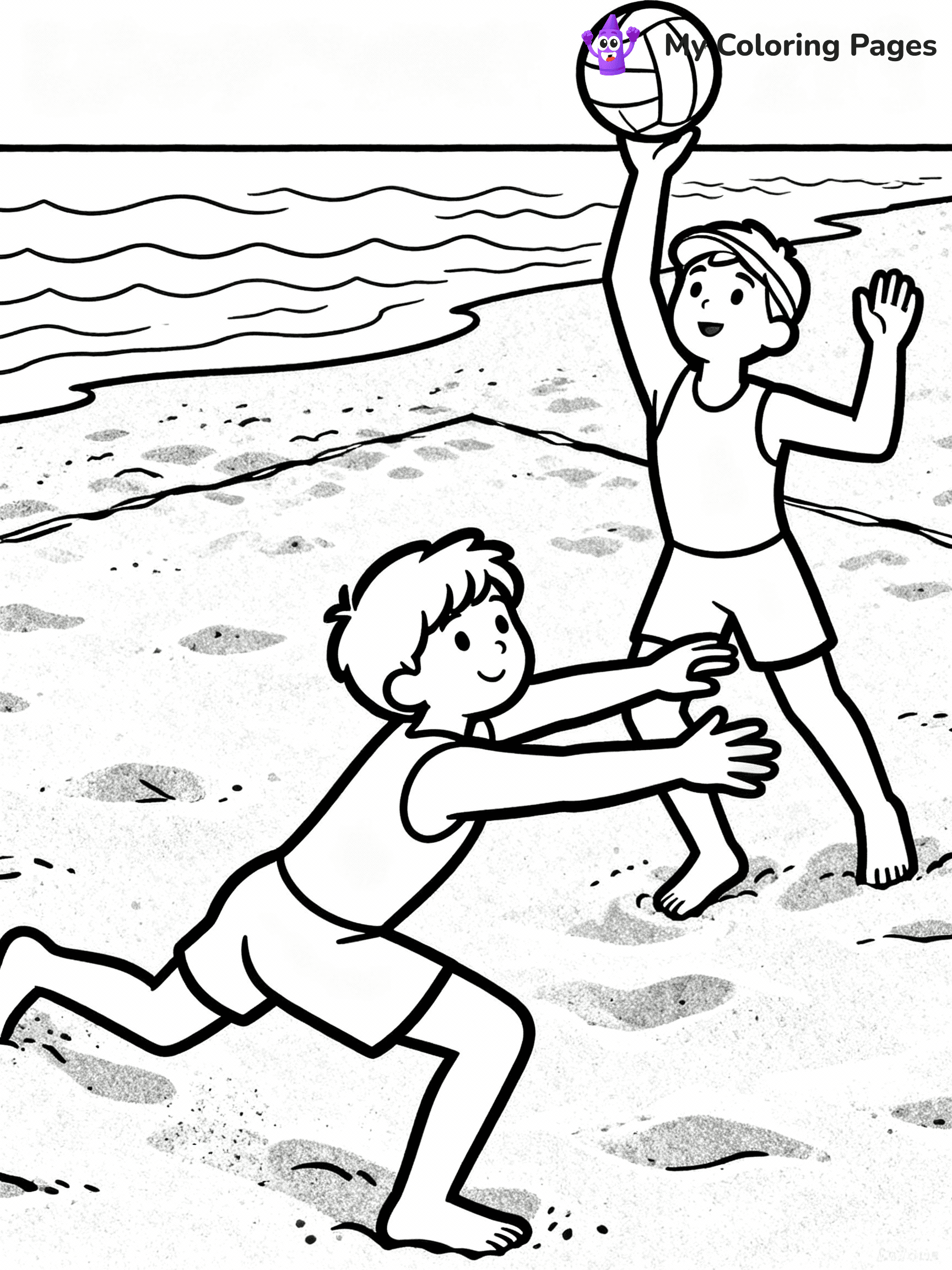 Volleyball Coloring Pages - 9