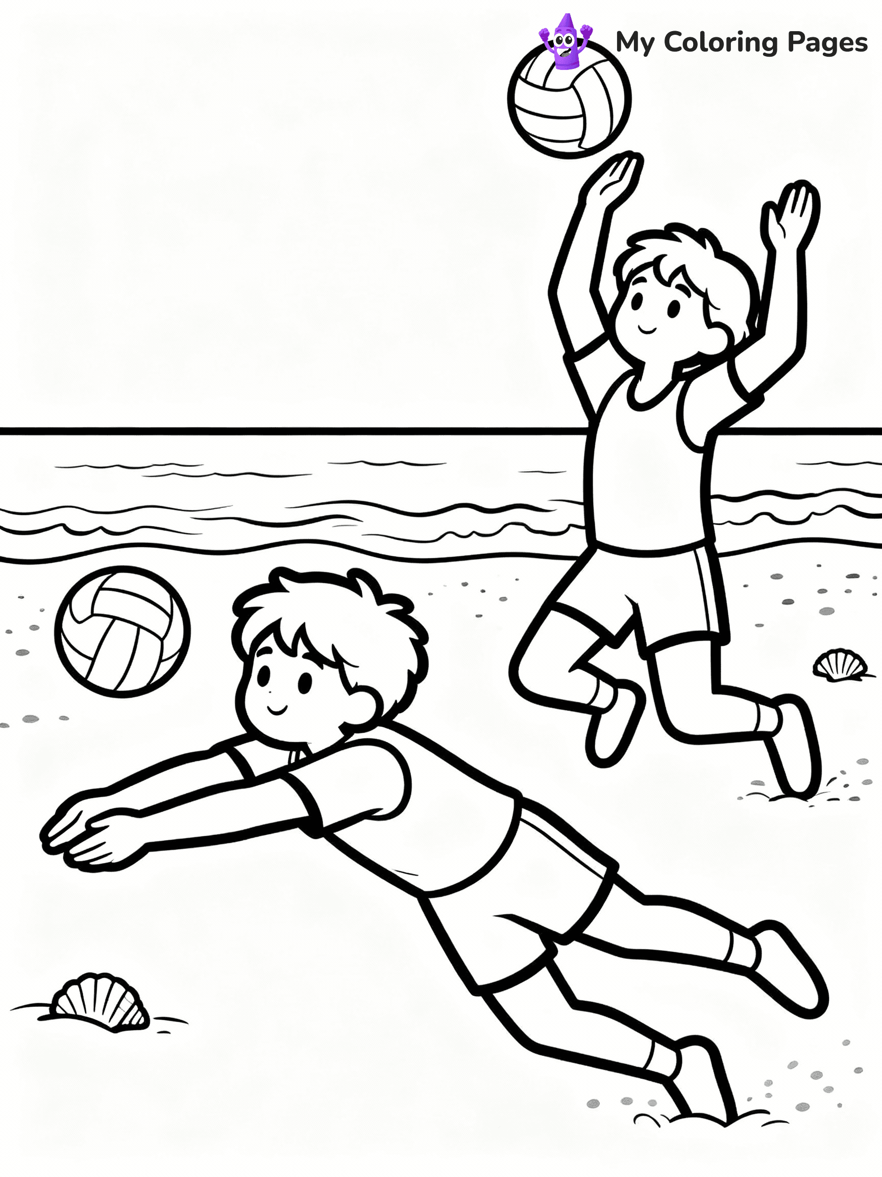 Volleyball Coloring Pages - 8