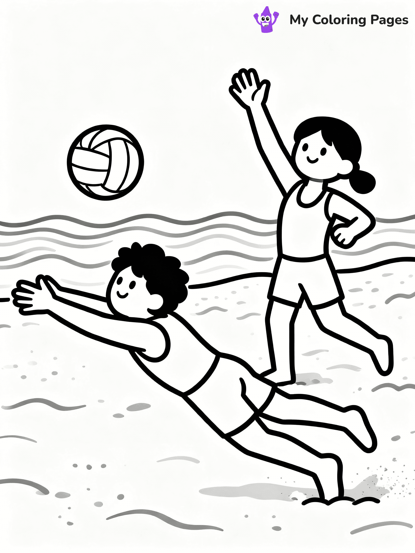 Volleyball Coloring Pages - 7