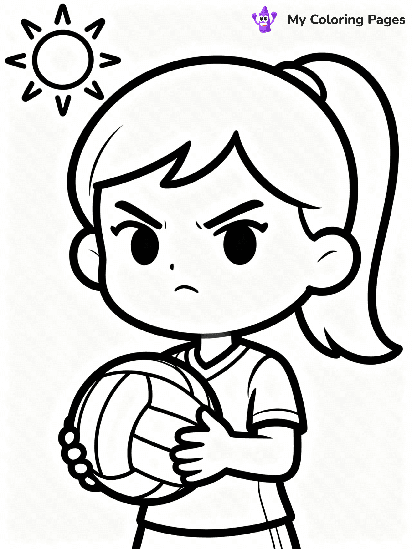 Volleyball Coloring Pages - 1