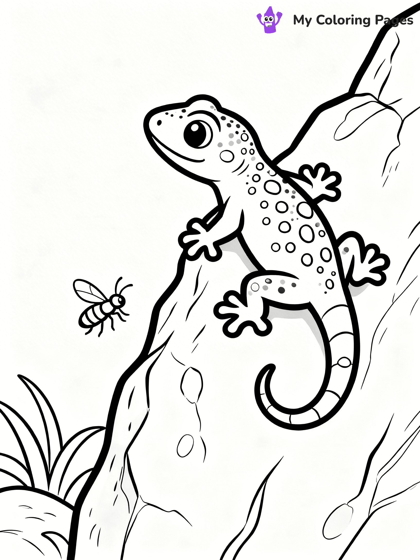 Gecko Coloring Pages - 24
