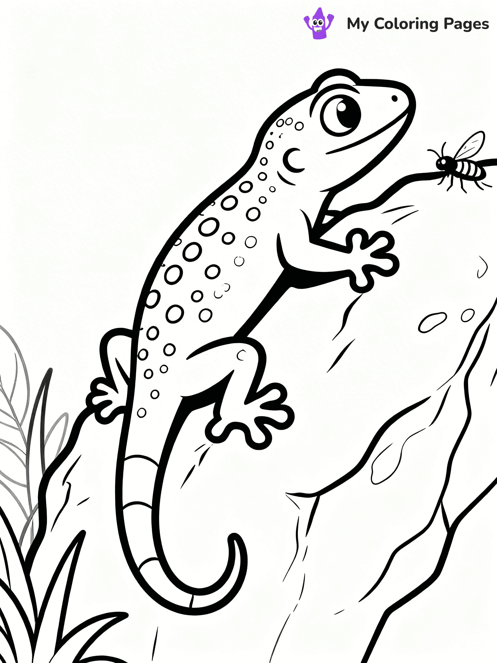 Gecko Coloring Pages - 23