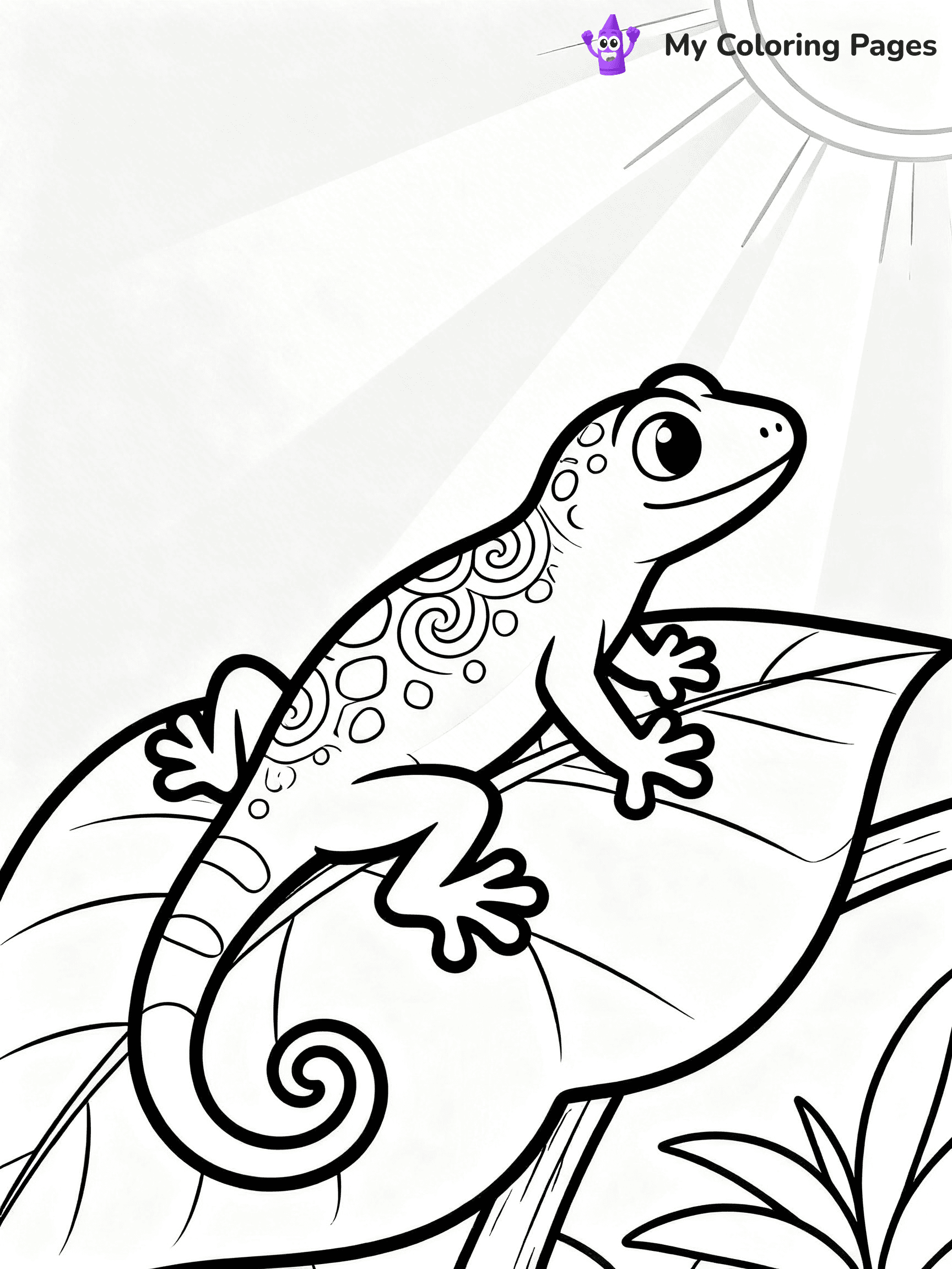 Gecko Coloring Pages - 19