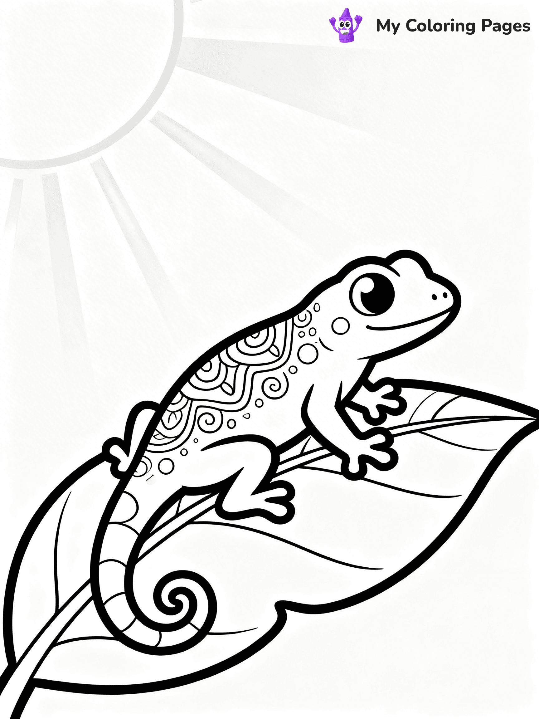 Gecko Coloring Pages - 18