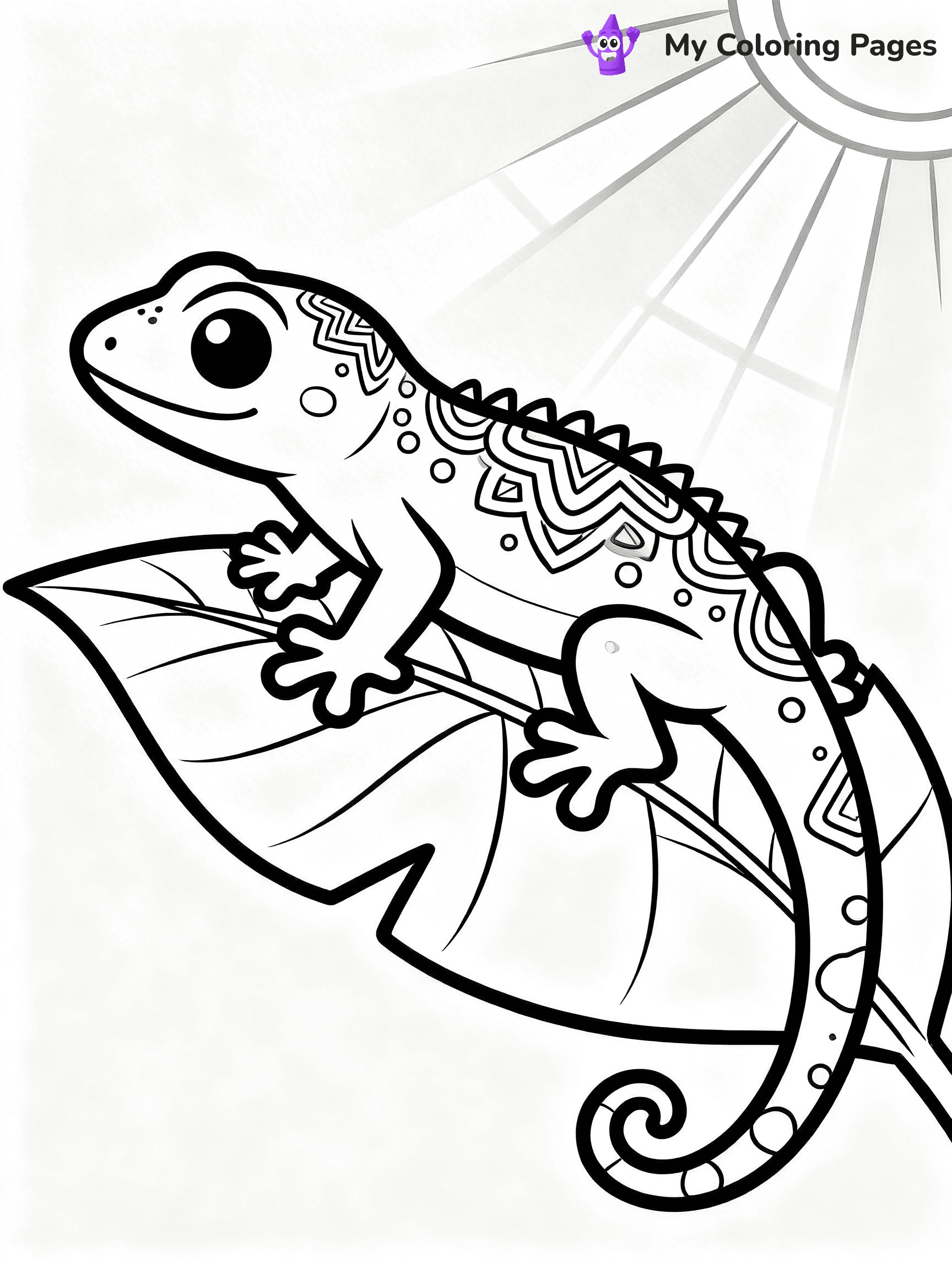 Gecko Coloring Pages - 17