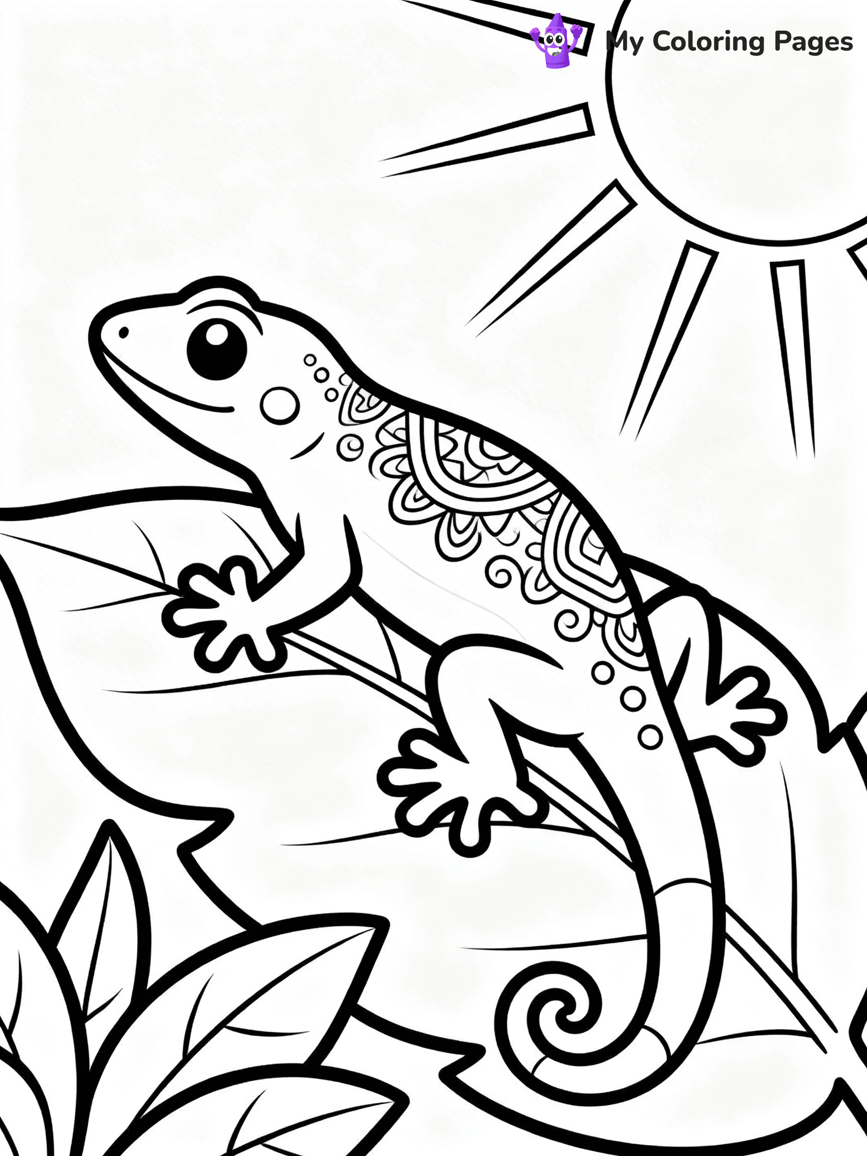 Gecko Coloring Pages - 16