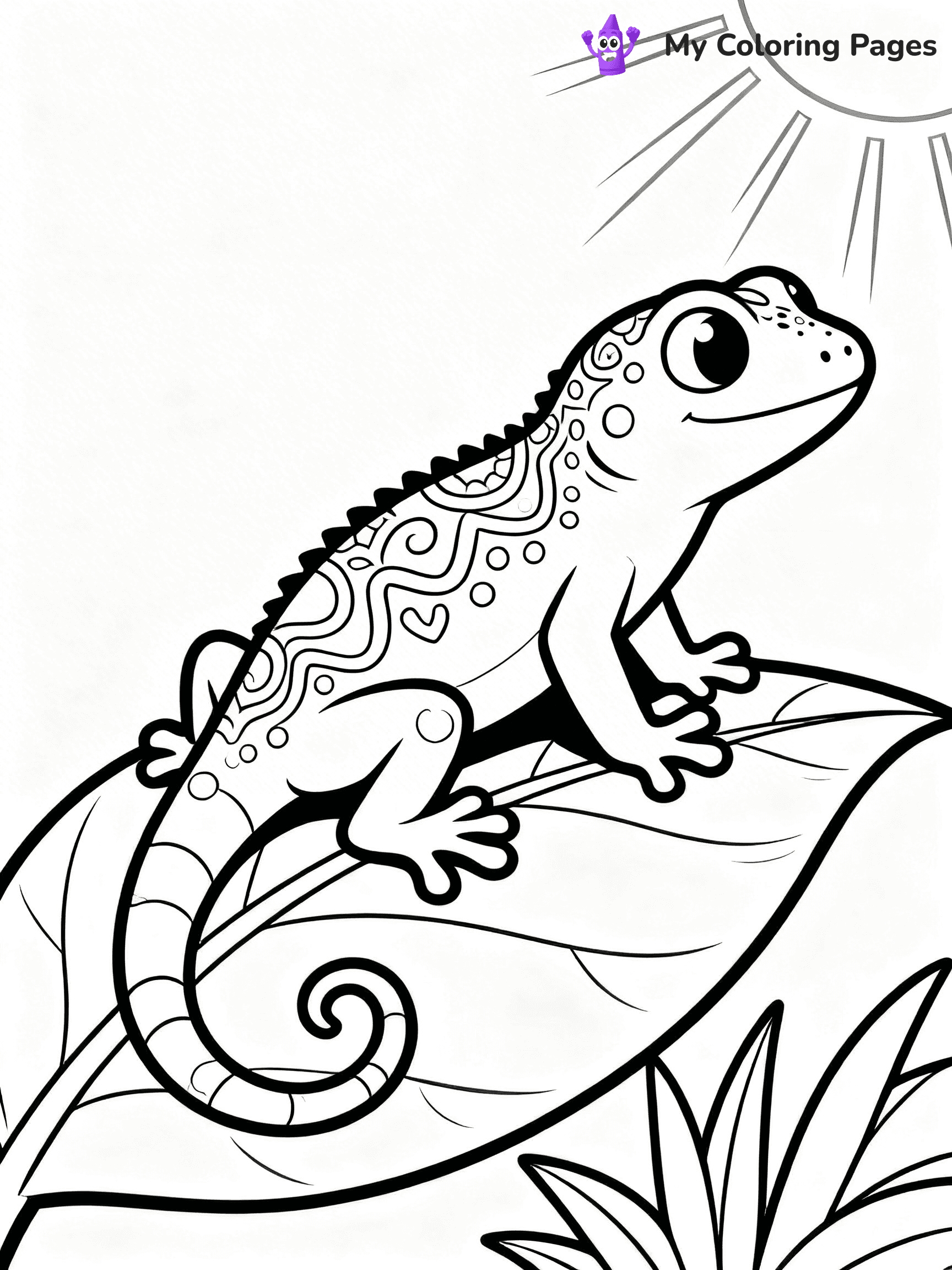 Gecko Coloring Pages - 15