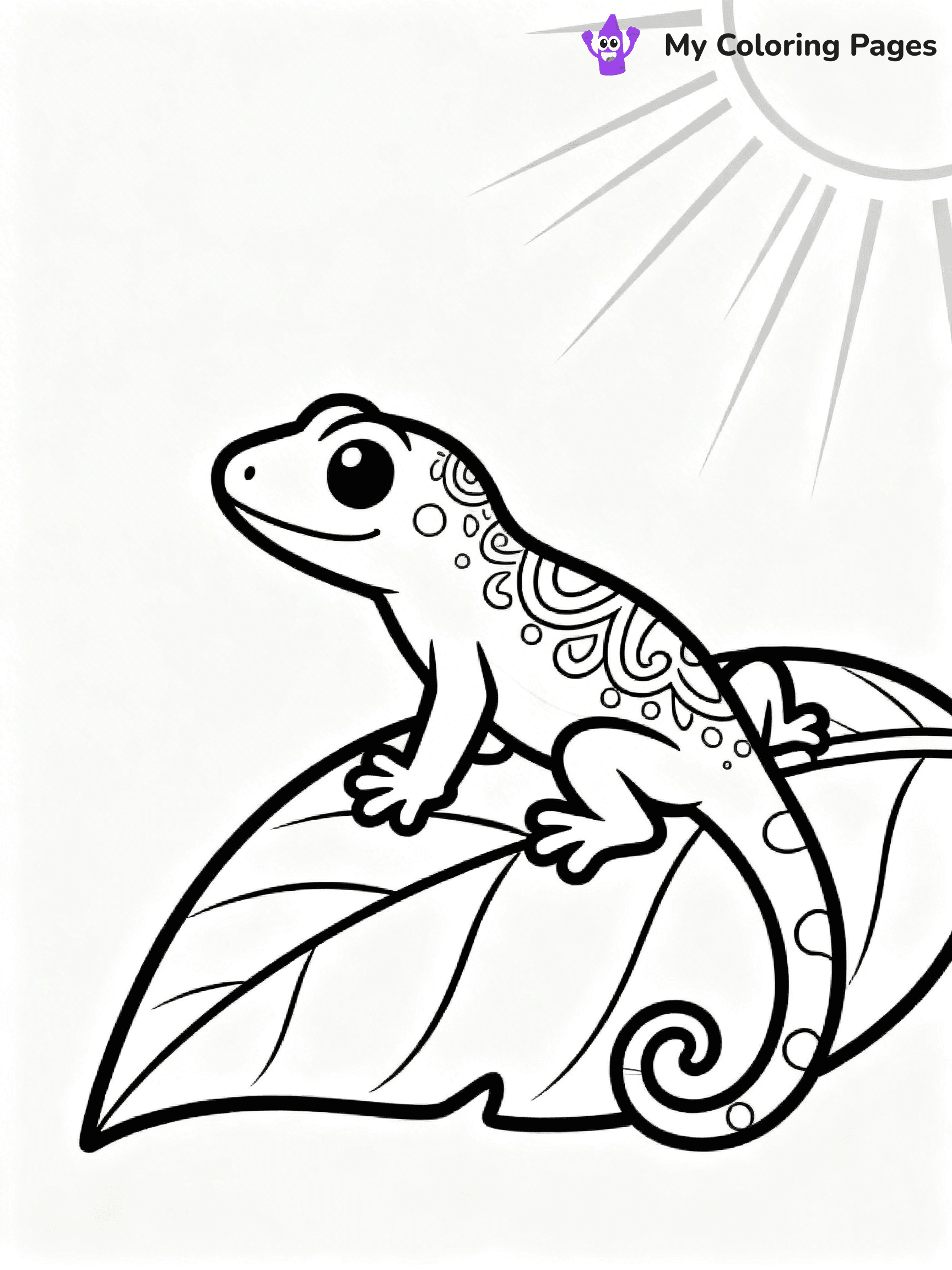 Gecko Coloring Pages - 14