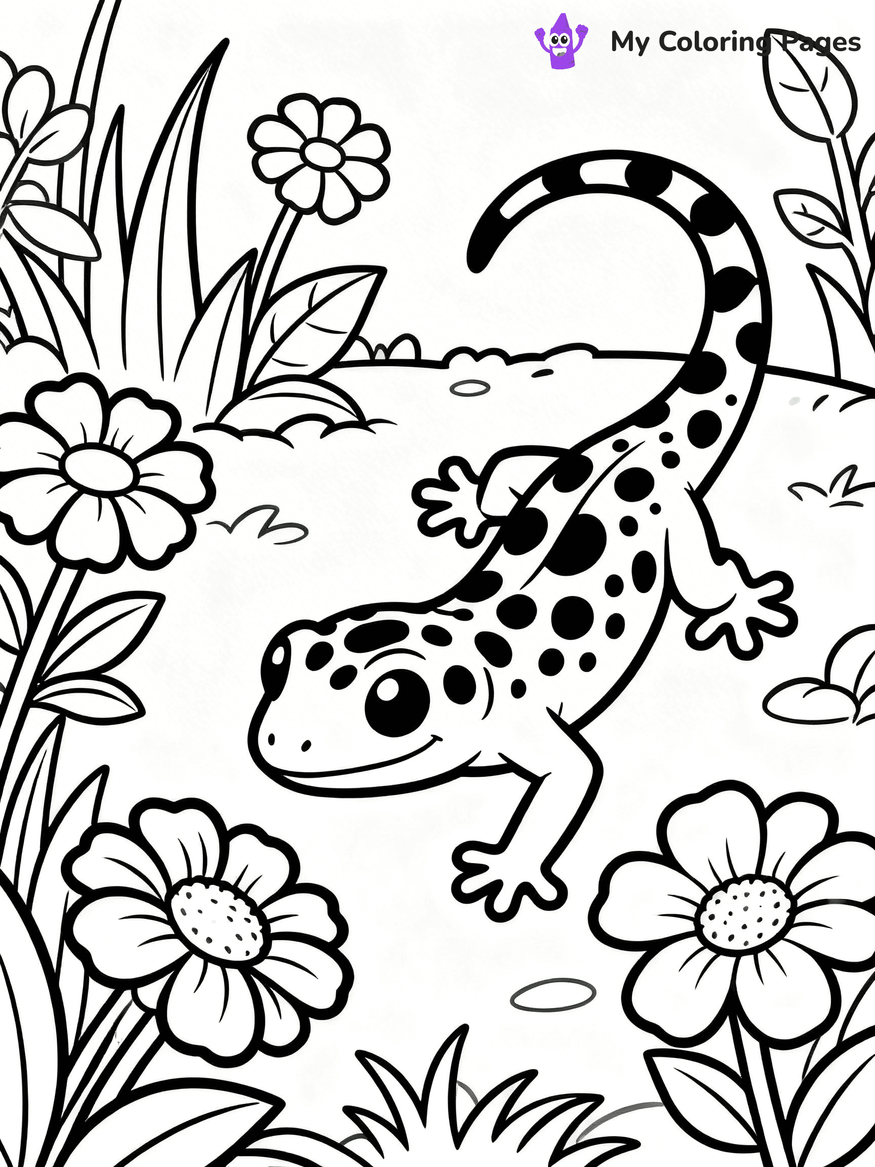 Gecko Coloring Pages - 11
