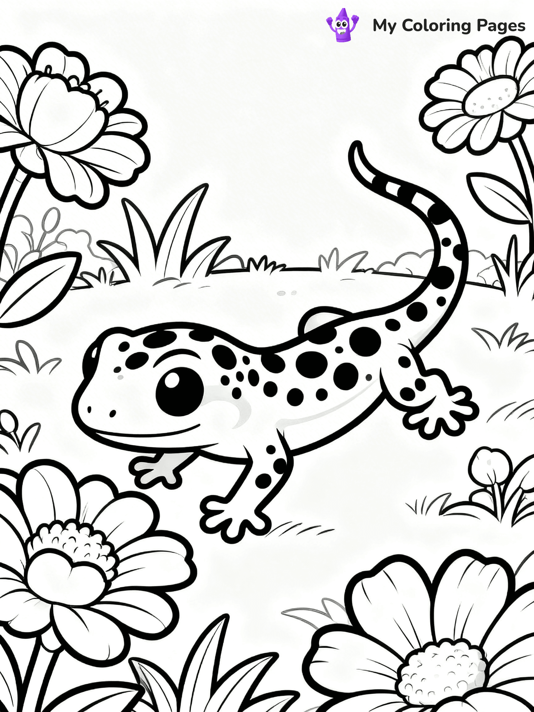 Gecko Coloring Pages - 9