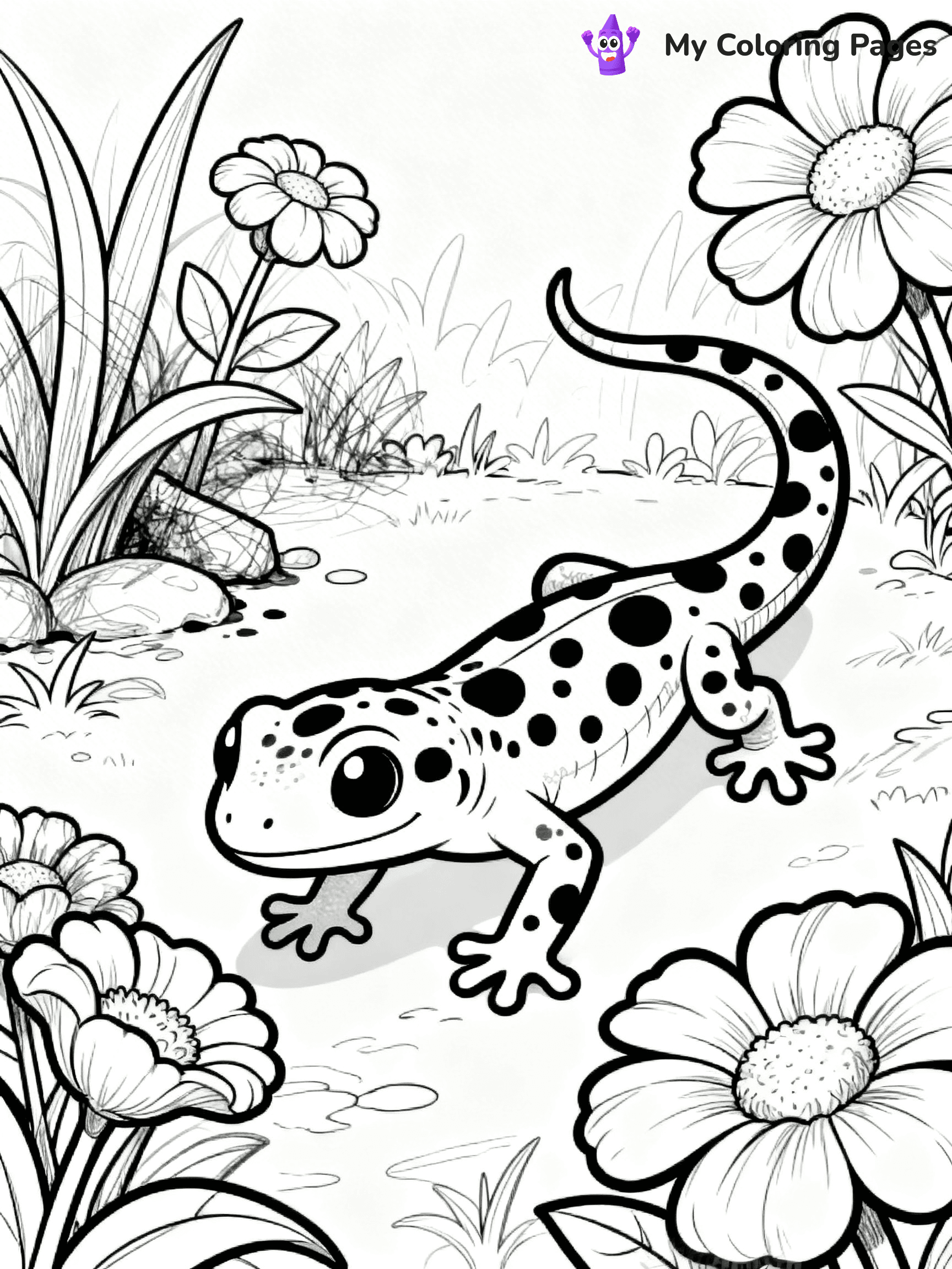 Gecko Coloring Pages - 8