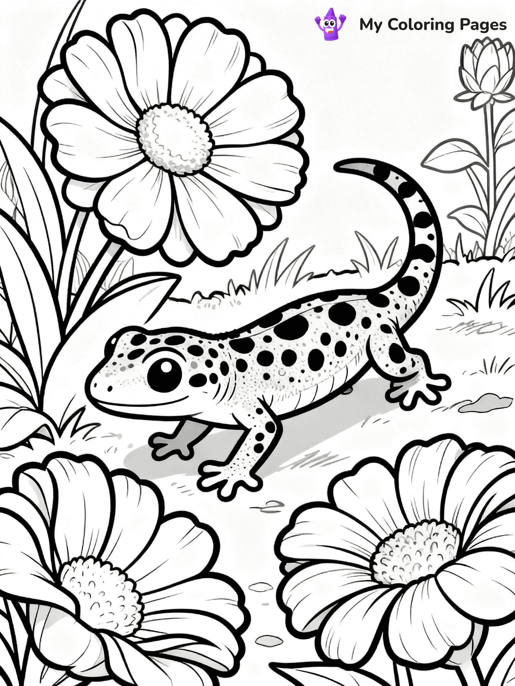 Gecko Coloring Pages - 6