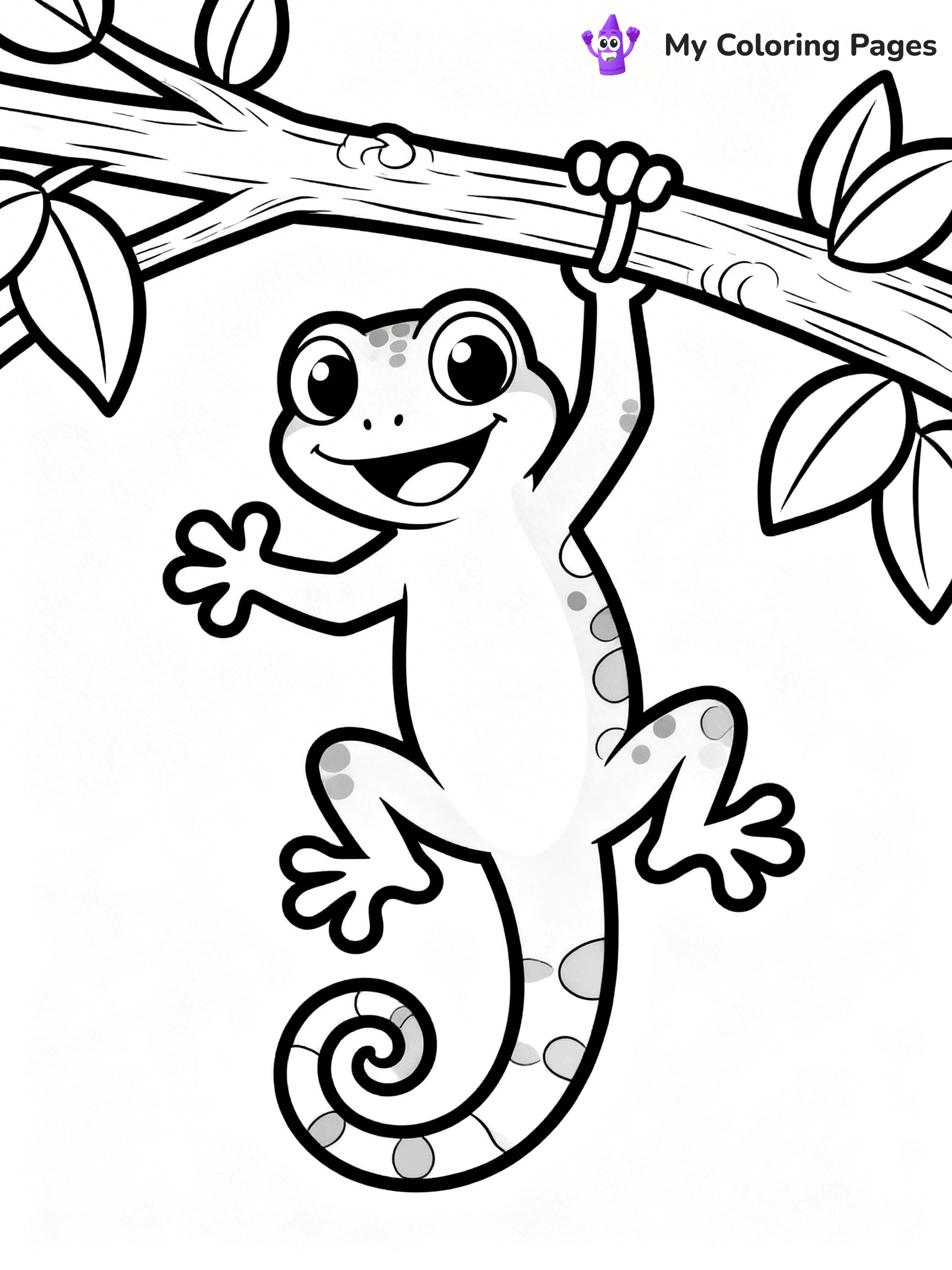 Gecko Coloring Pages - 5