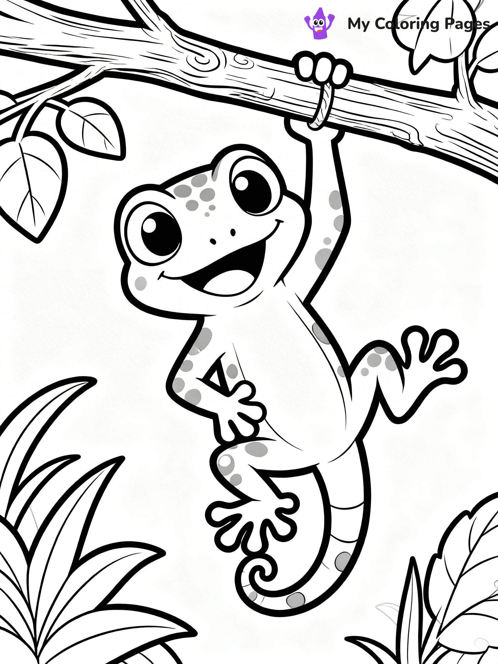 Gecko Coloring Pages - 4
