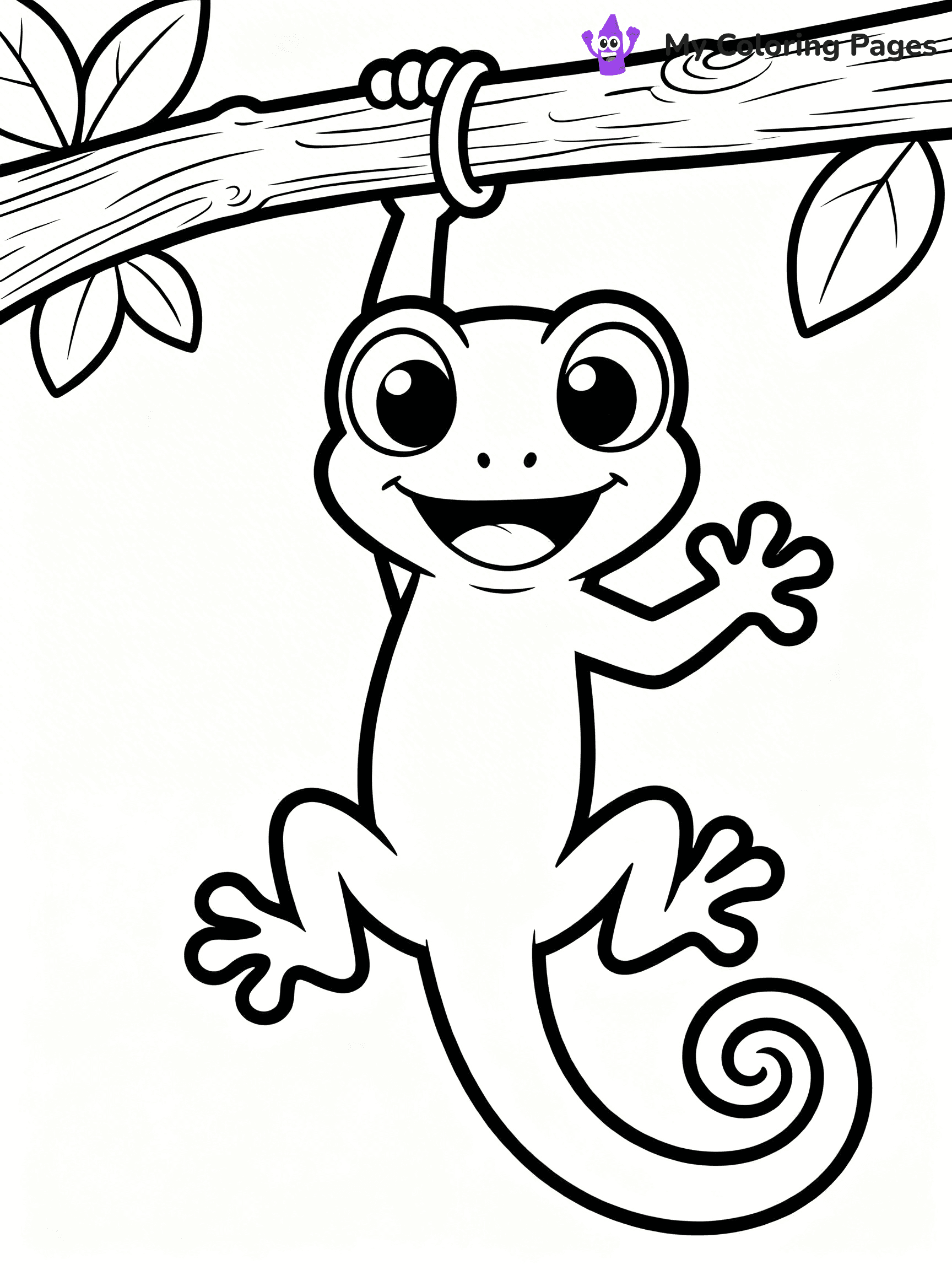 Gecko Coloring Pages - 3