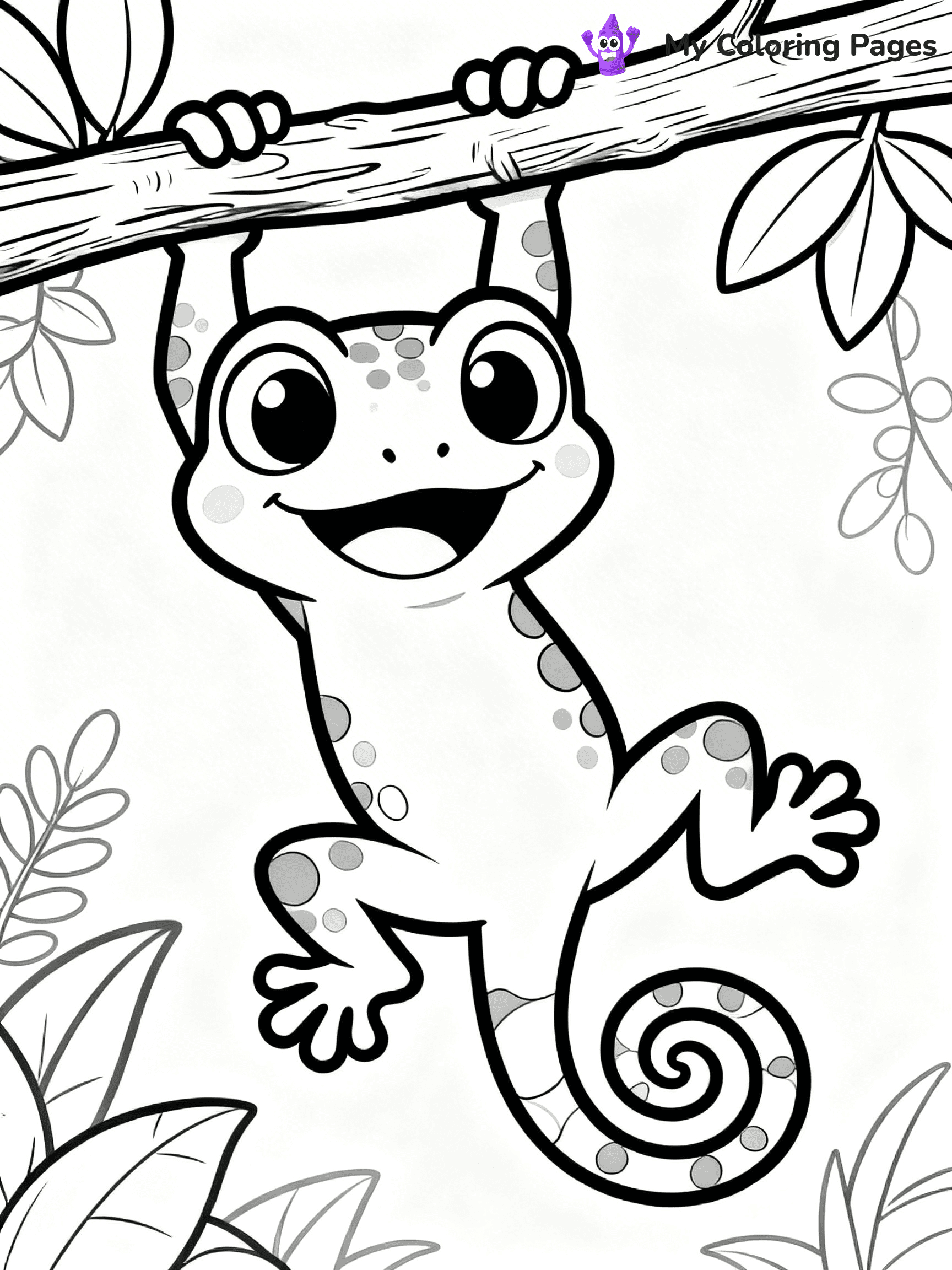 Gecko Coloring Pages - 1