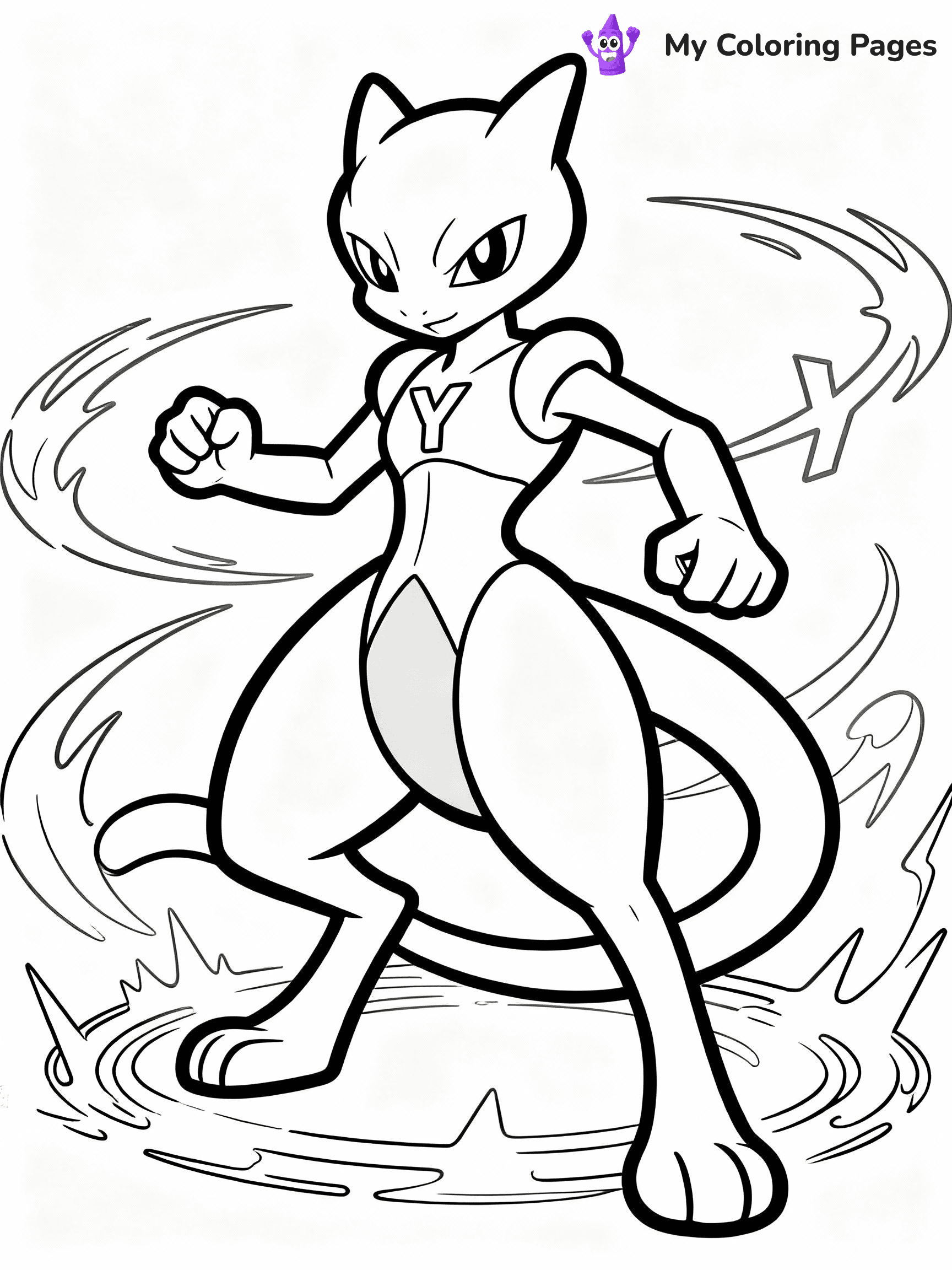 Mewtwo Coloring Pages - 23
