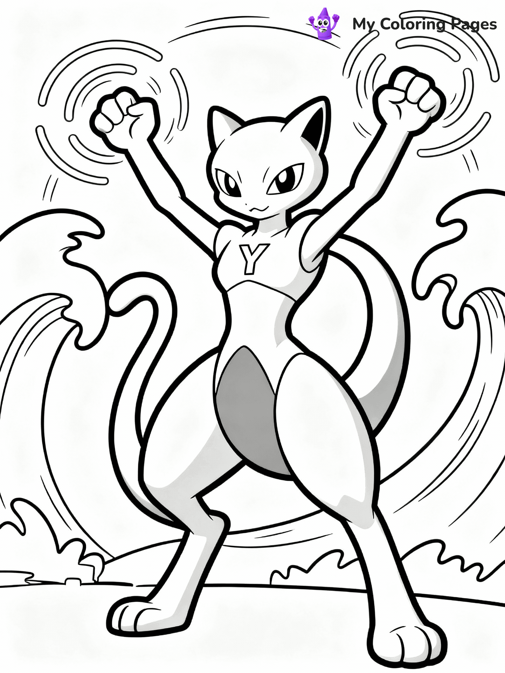 Mewtwo Coloring Pages - 19