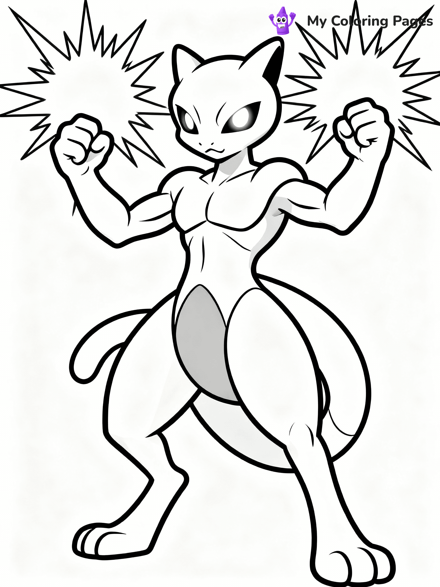 Mewtwo Coloring Pages - 18
