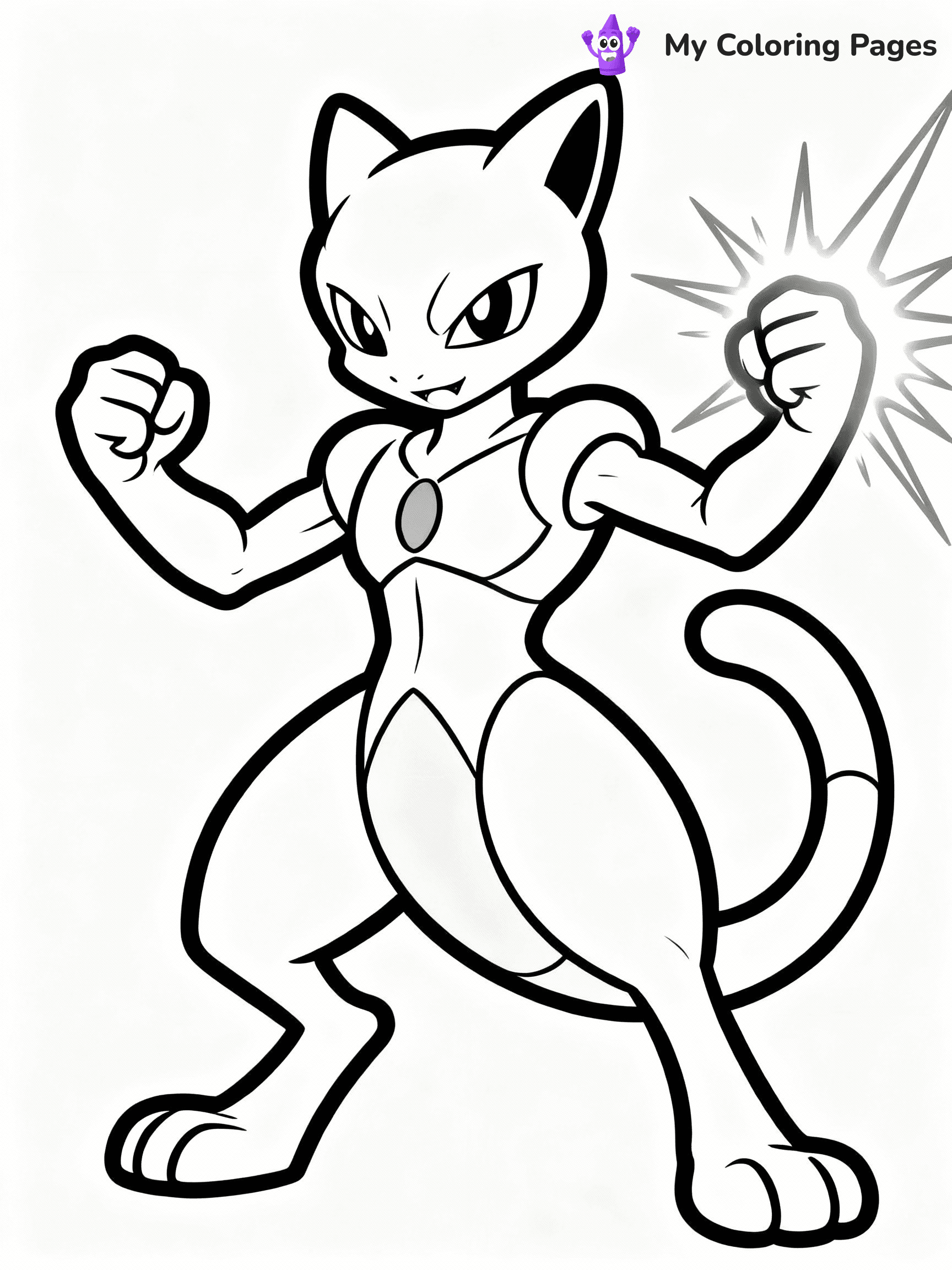 Mewtwo Coloring Pages - 13
