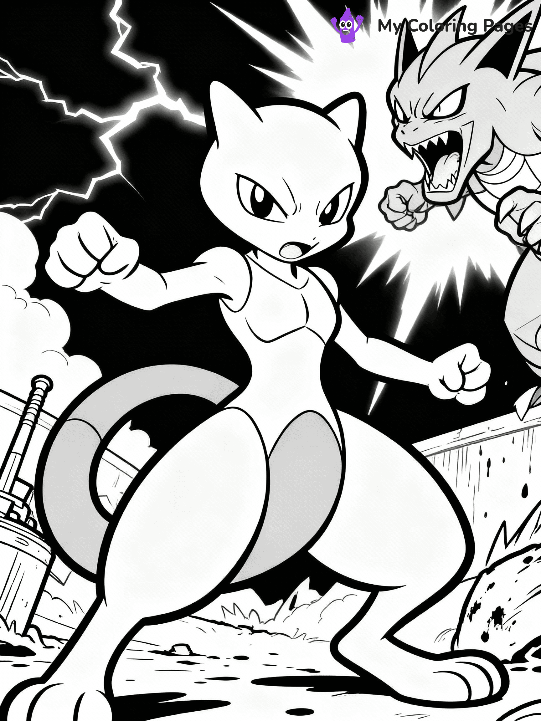 Mewtwo Coloring Pages - 3