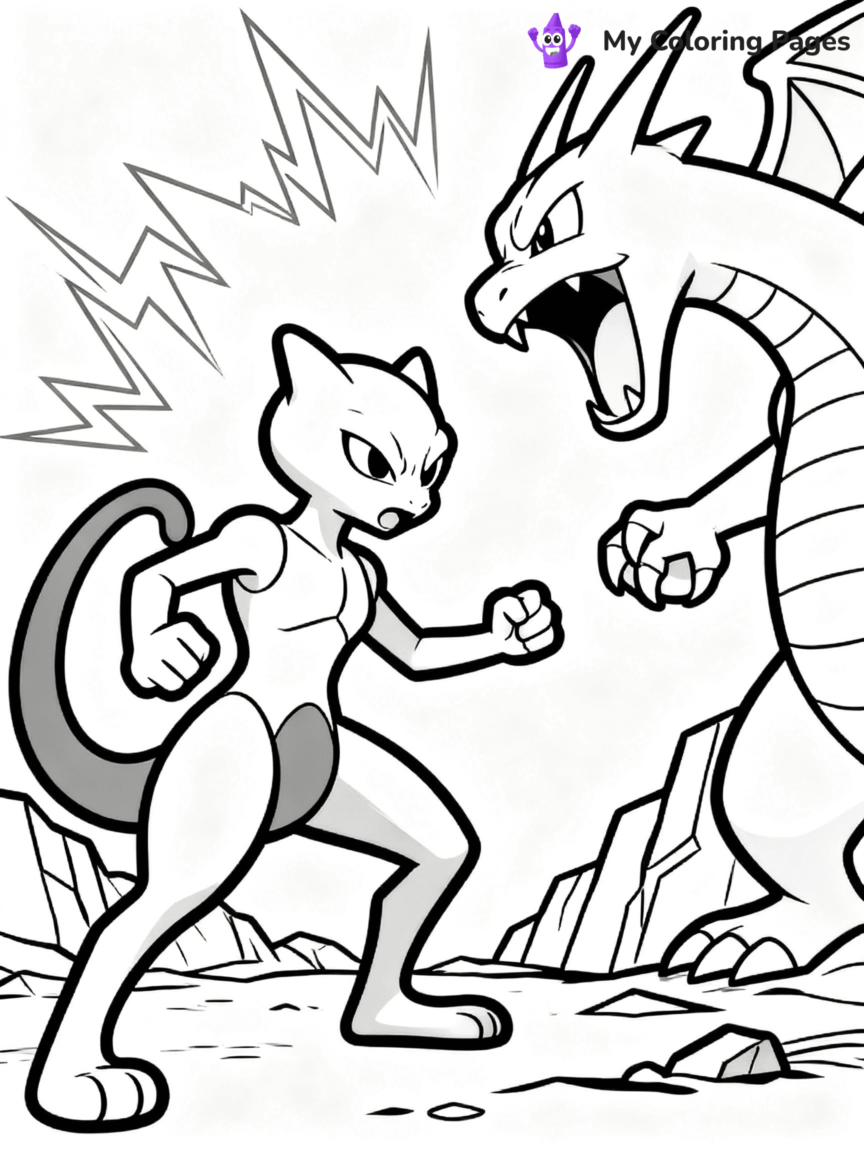 Mewtwo Coloring Pages - 2