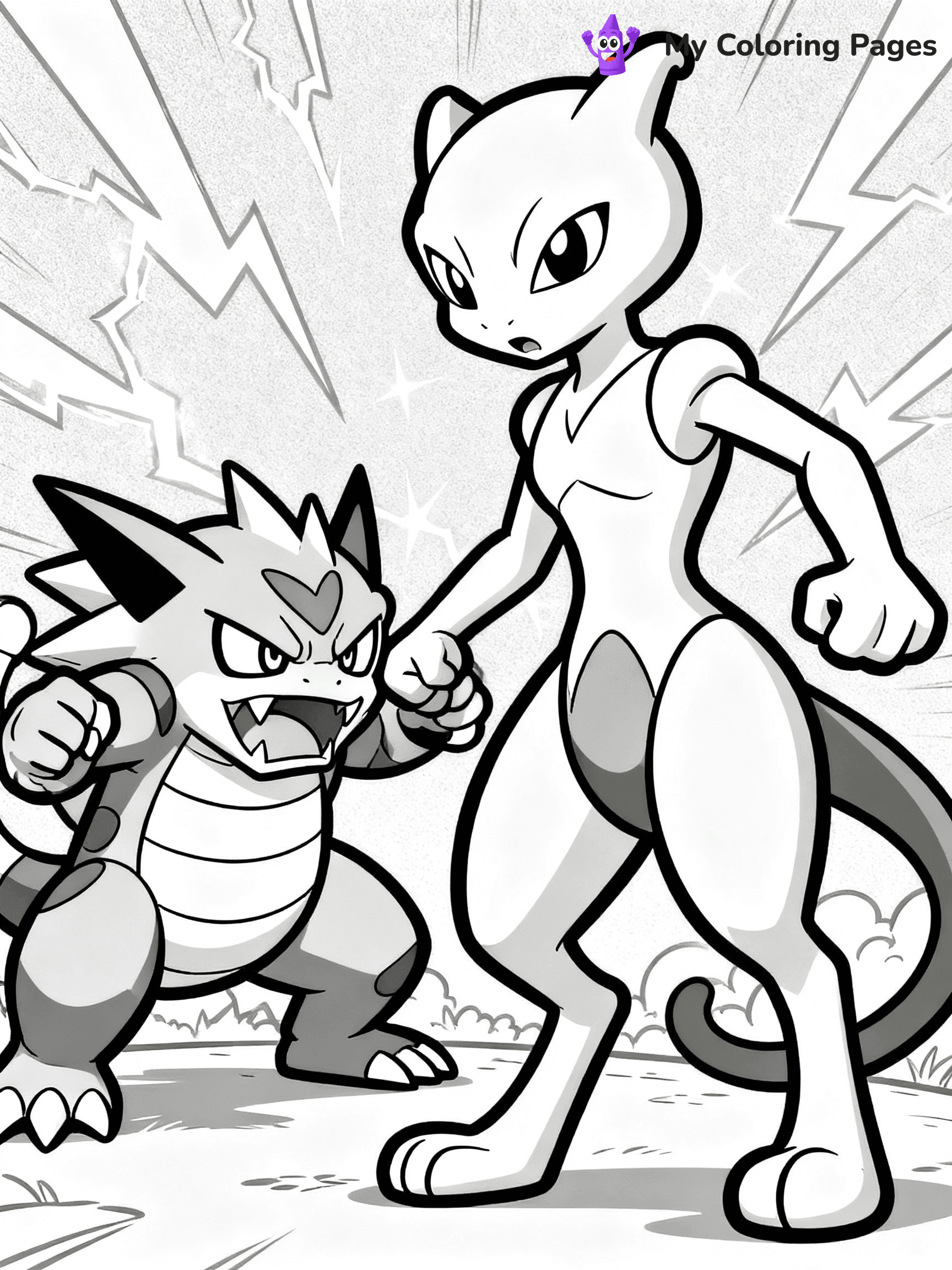 Mewtwo Coloring Pages - 1