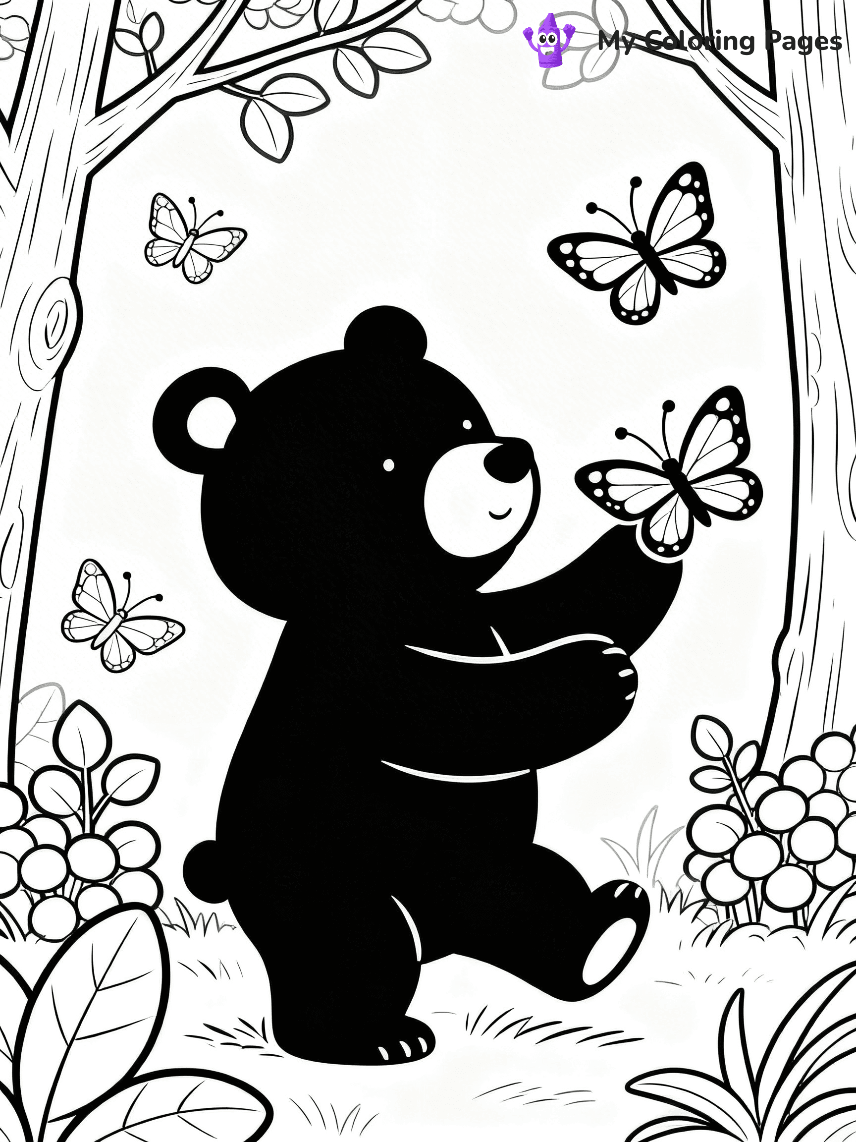 Black Bear Coloring Pages - 22