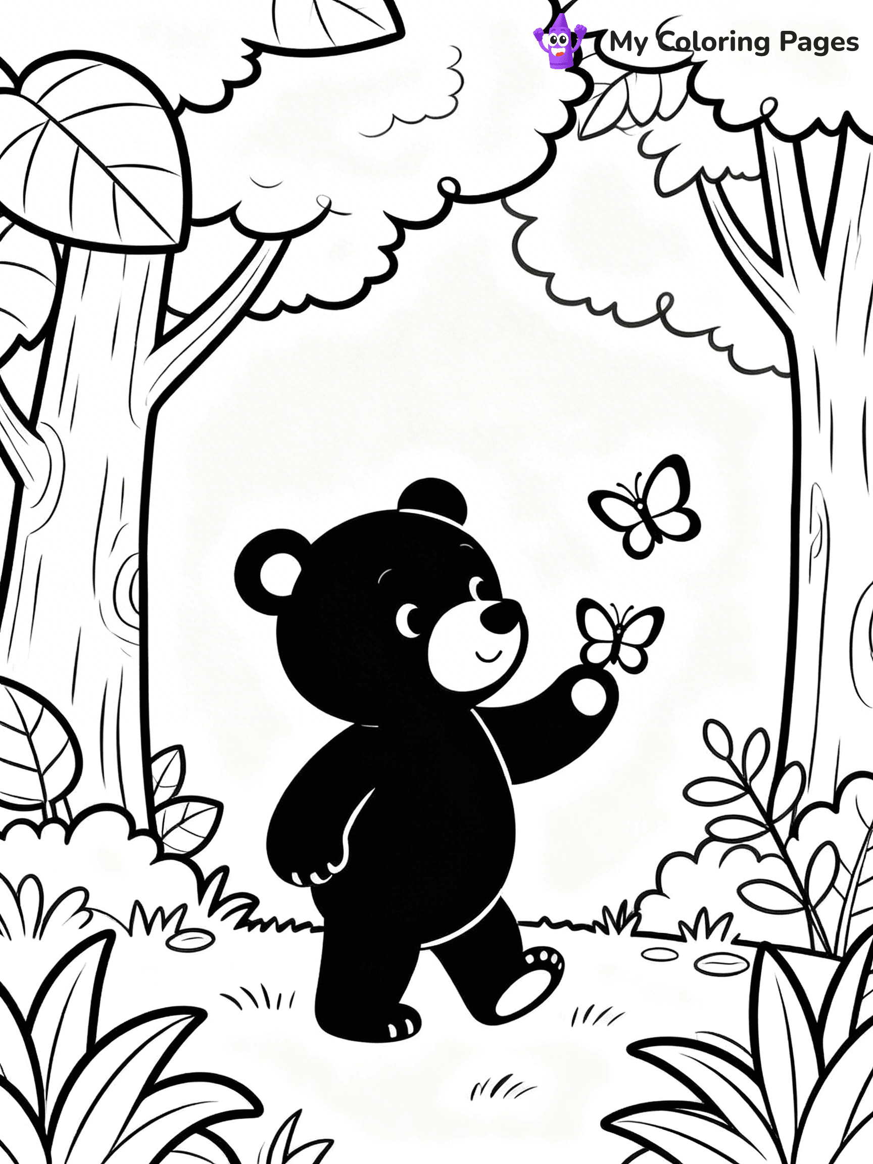 Black Bear Coloring Pages - 21
